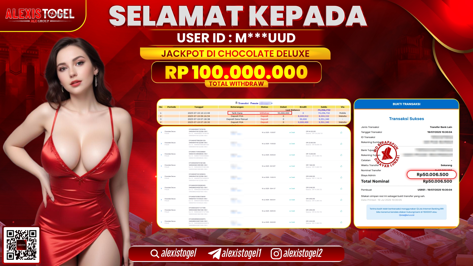 ALEXISTOGEL di SLOT CHOCOLATE DELUXE 1000 RP.100.000.000 LUNAS