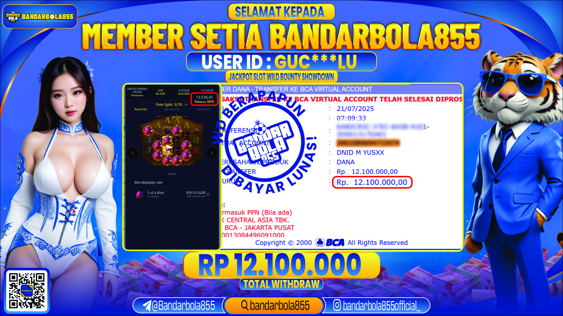 🎖 JACKPOT DI BANDARBOLA855 🎖