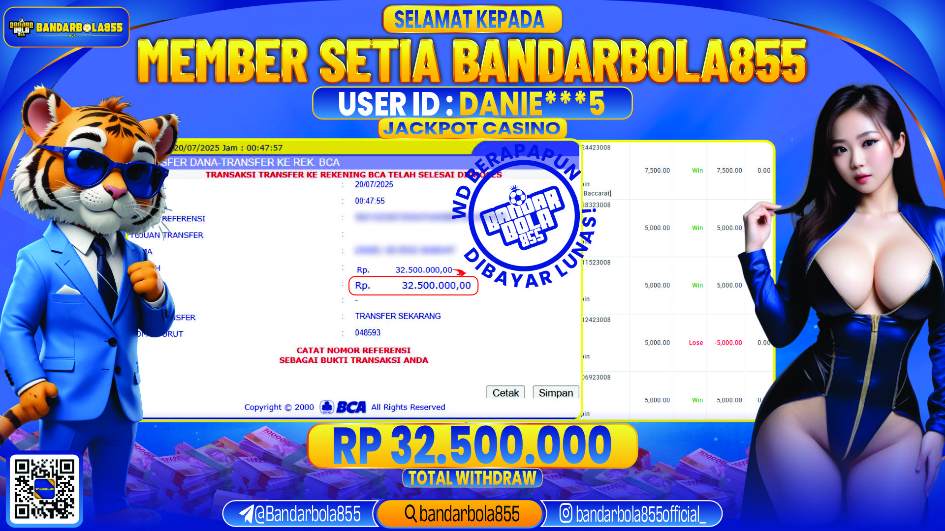 🎖 JACKPOT DI BANDARBOLA855 🎖