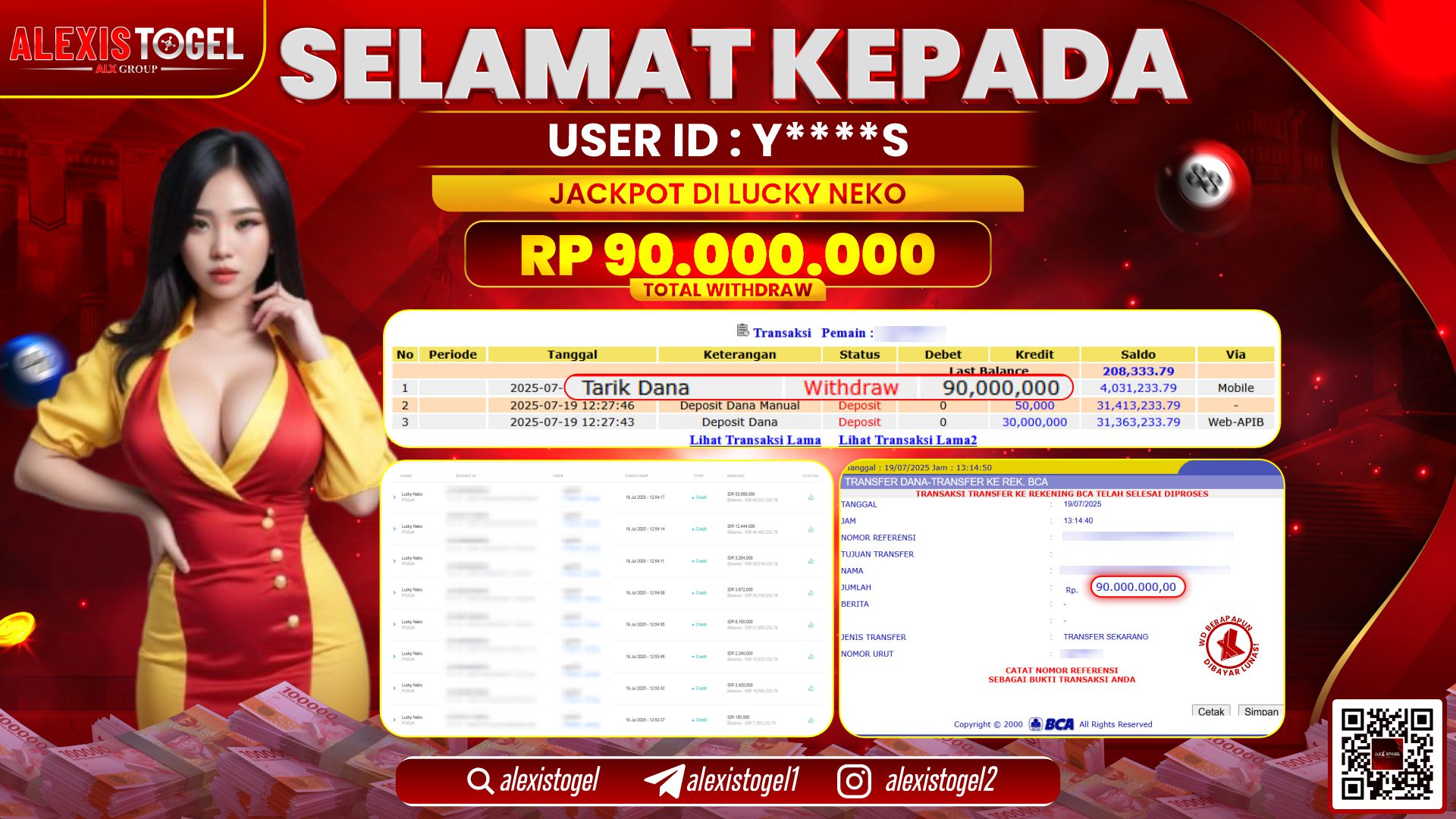 ALEXISTOGEL di SLOT LUCKY NEKO RP.90.000.000 LUNAS