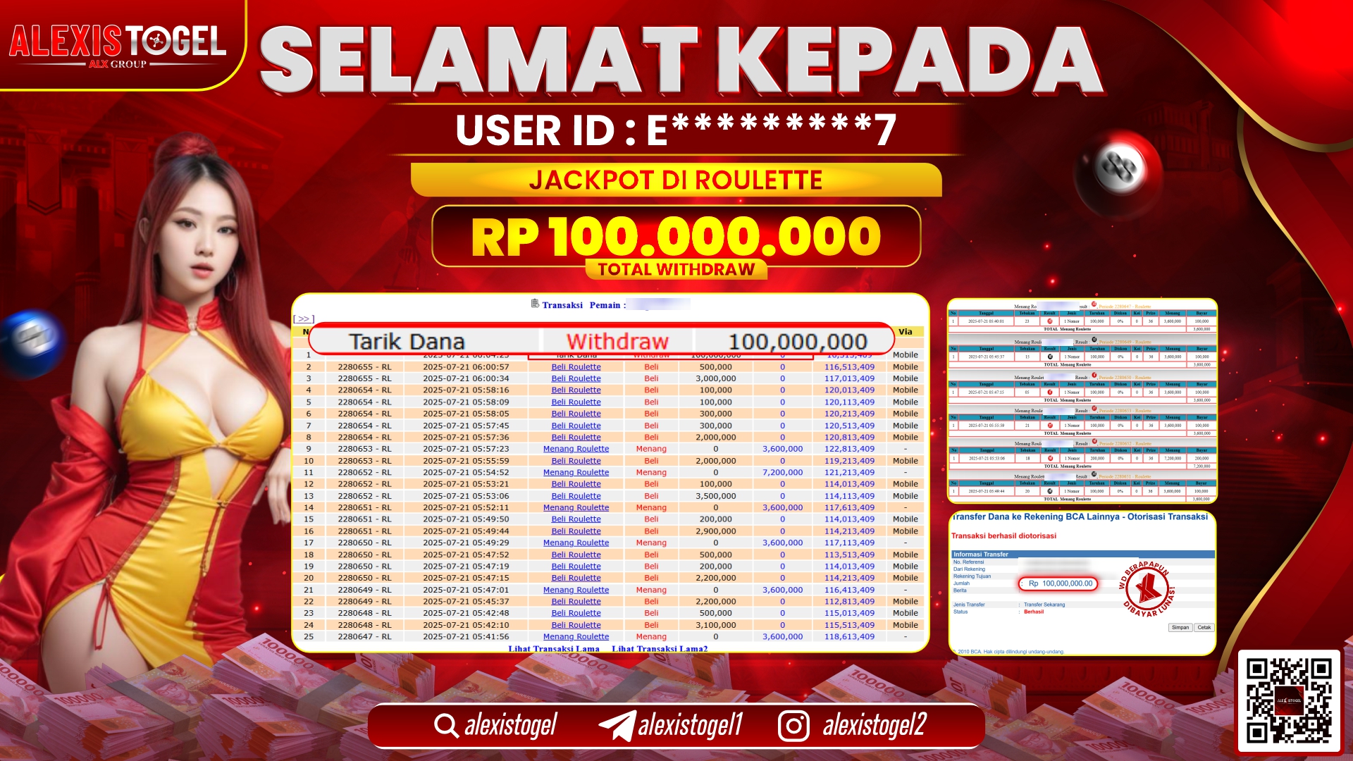 ALEXISTOGEL di CASINO ROULETTE RP.100.000.000 LUNAS