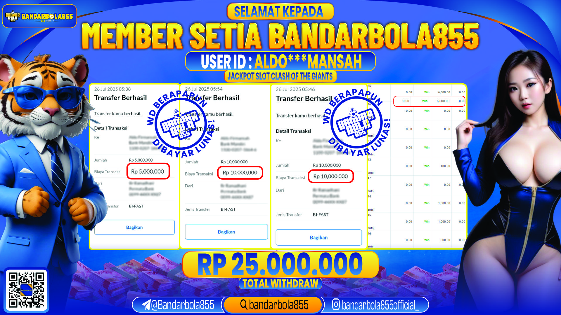 🎖 JACKPOT DI BANDARBOLA855 🎖