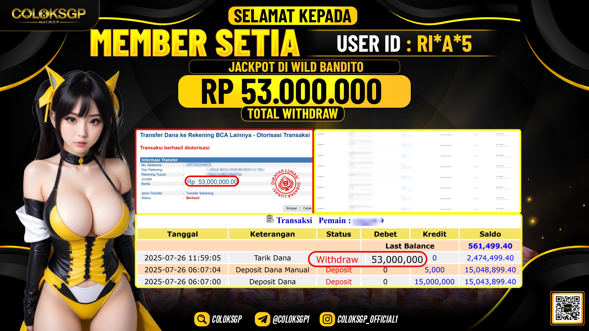 COLOKSGP JACKPOT WILD BANDITO PG SOFT