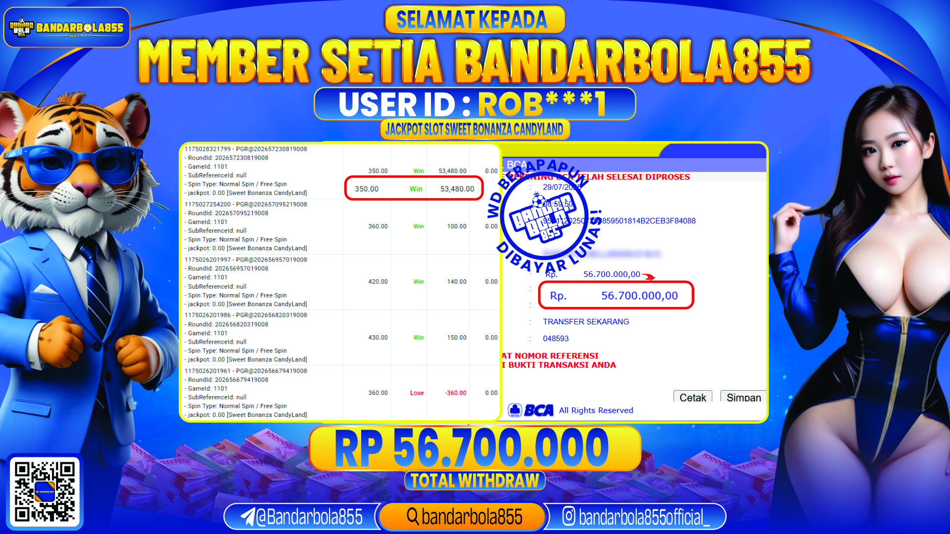🎖 JACKPOT DI BANDARBOLA855 🎖