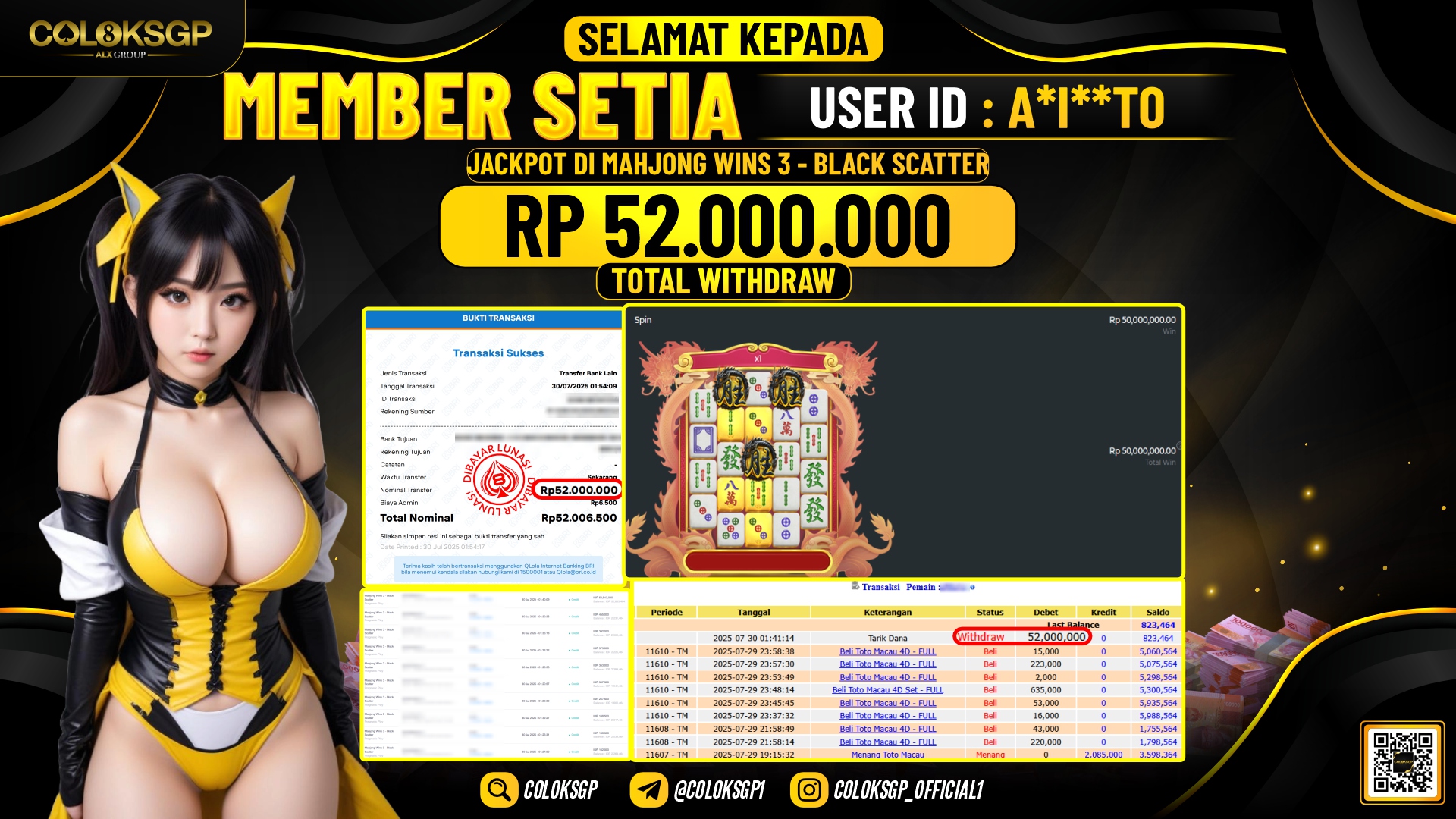 COLOKSGP JACKPOT MAHJONG WINS 3 - BLACK SCATTER
