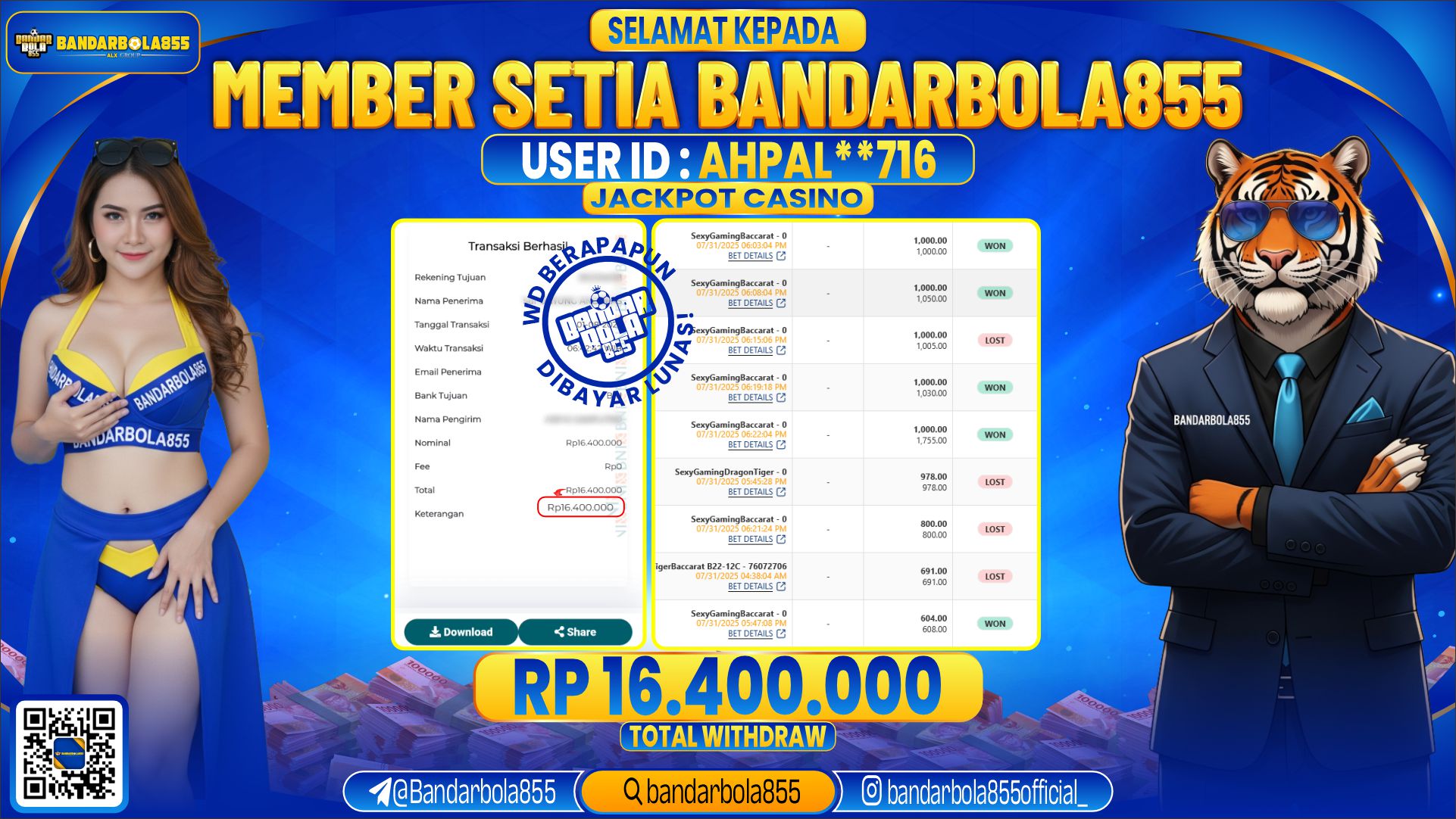 🎖 JACKPOT DI BANDARBOLA855 🎖
