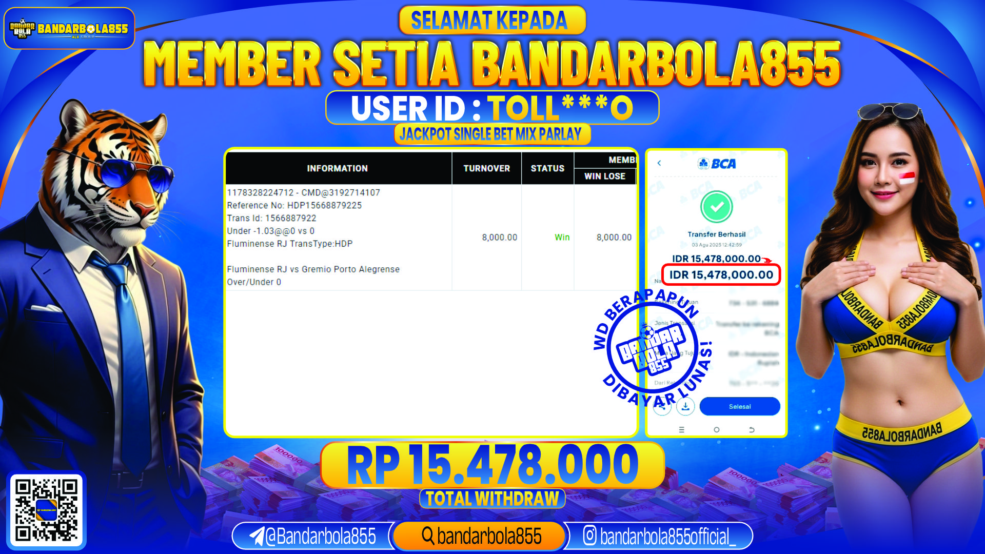 🎖 JACKPOT DI BANDARBOLA855 🎖