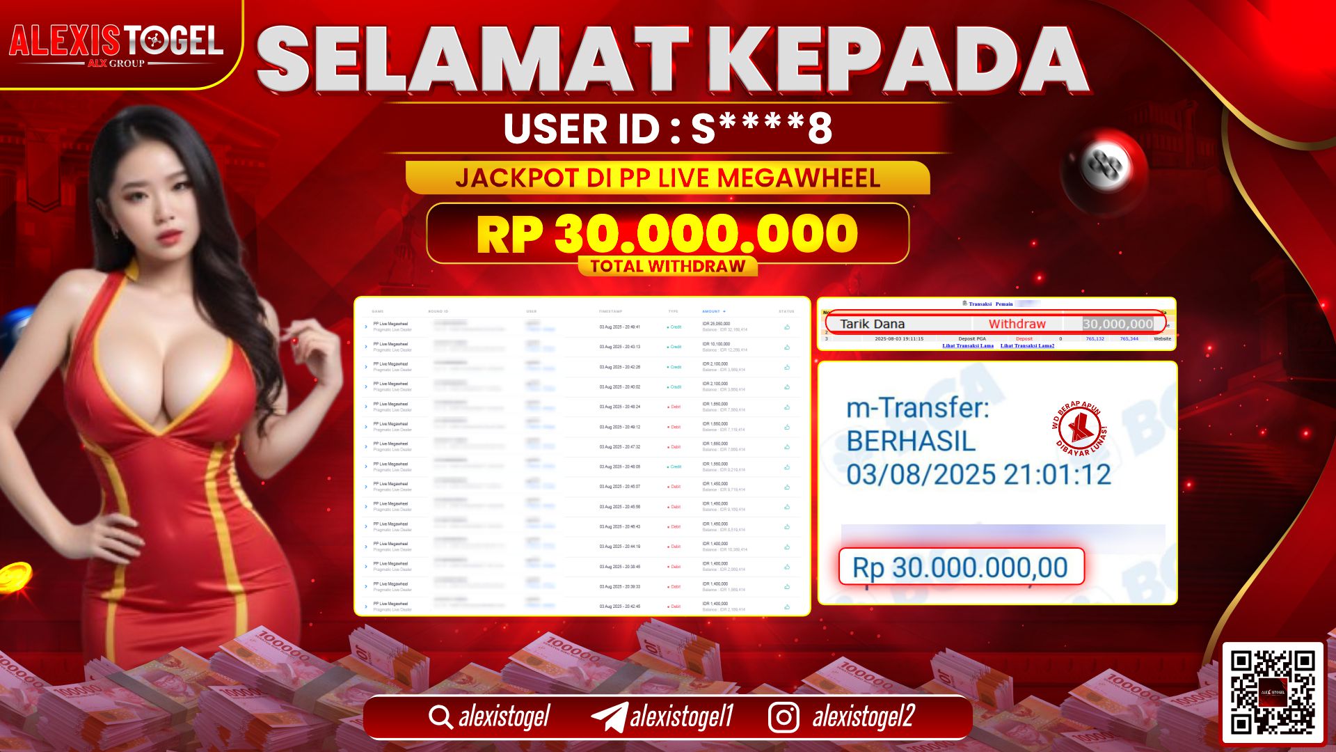 ALEXISTOGEL di PP LIVE MEGAWHEEL RP.30.000.000 LUNAS