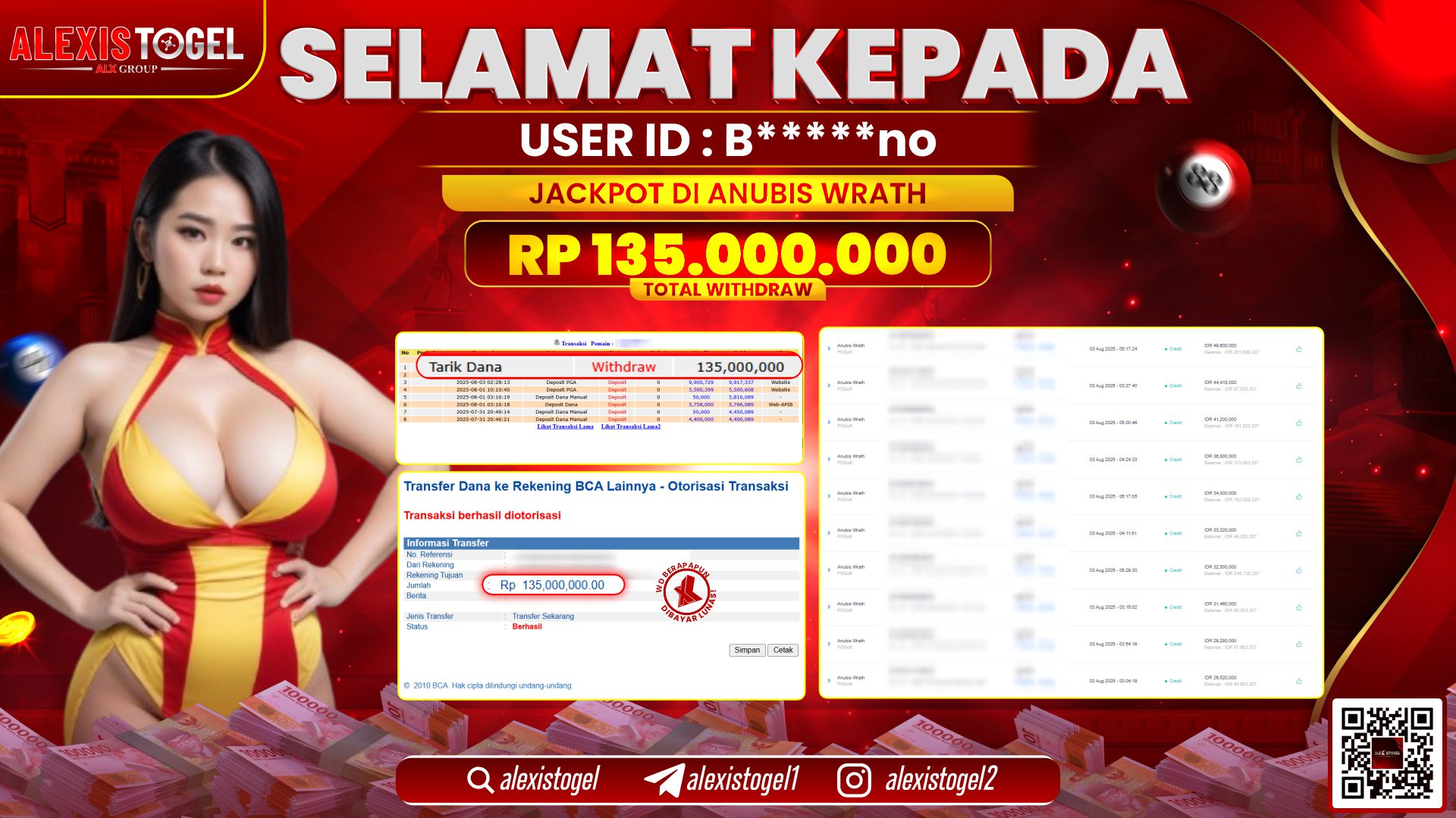 ALEXISTOGEL di SLOT ANUBIS WRATH RP.135.000.000 LUNAS