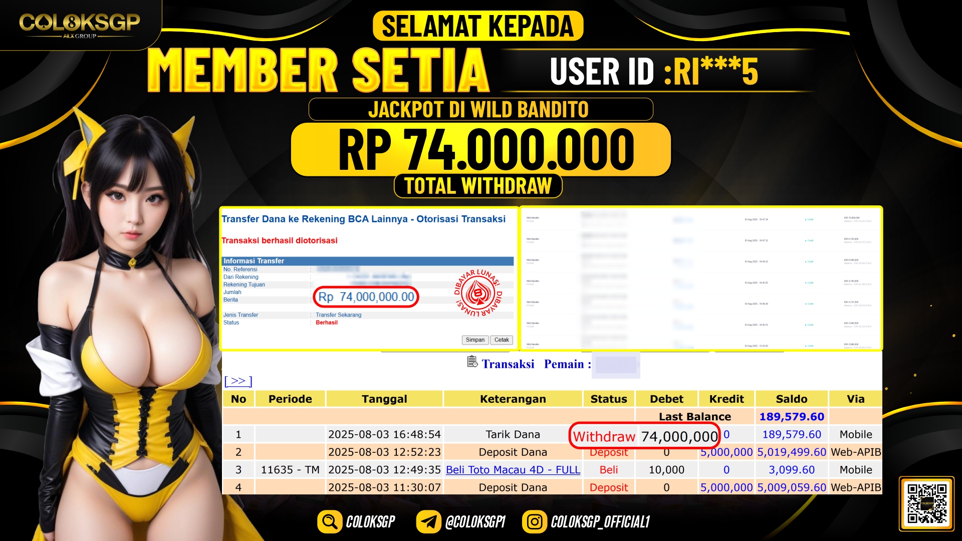 COLOKSGP JACKPOT WILD BANDITO PG SOFT