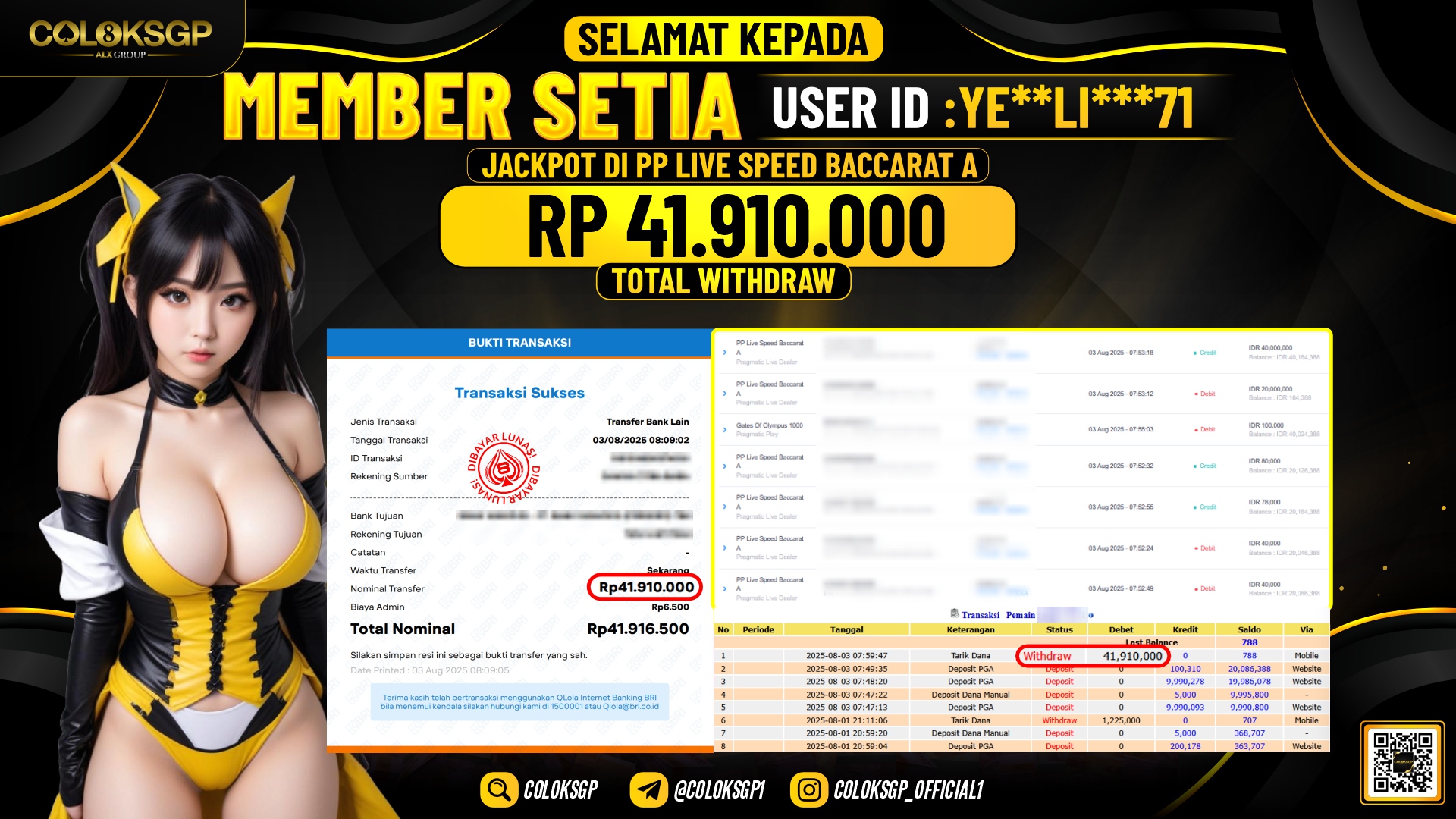 COLOKSGP JACKPOT PP LIVE SPEED BACCARAT A