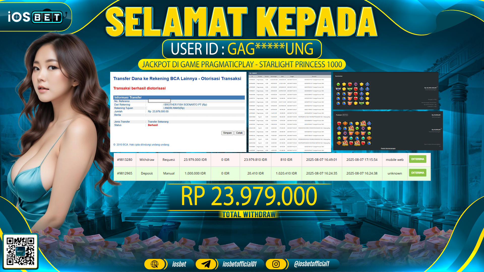 Bukti Pembayaran LUNAS SLOT GAME GACOR  Rp.23.979.000
