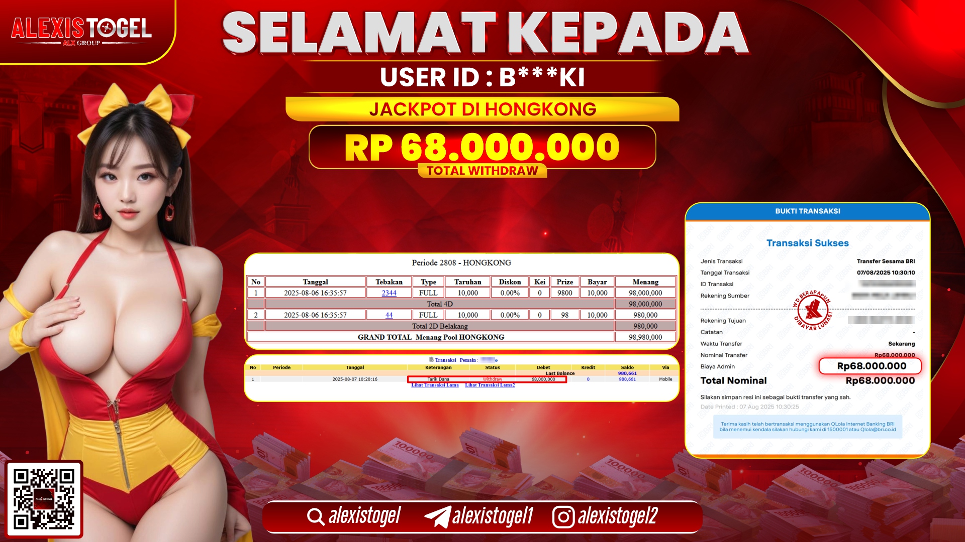 ALEXISTOGEL di TOGEL POOL HONGKONG RP.68.000.000 LUNAS