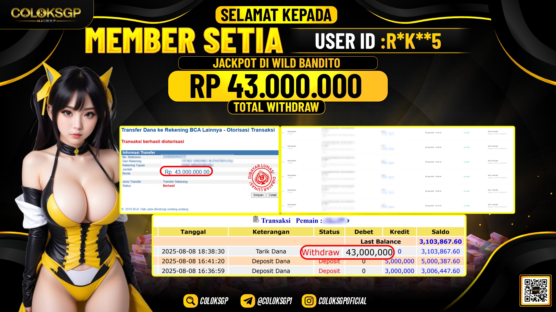 COLOKSGP JACKPOT WILD BANDITO PG SOFT