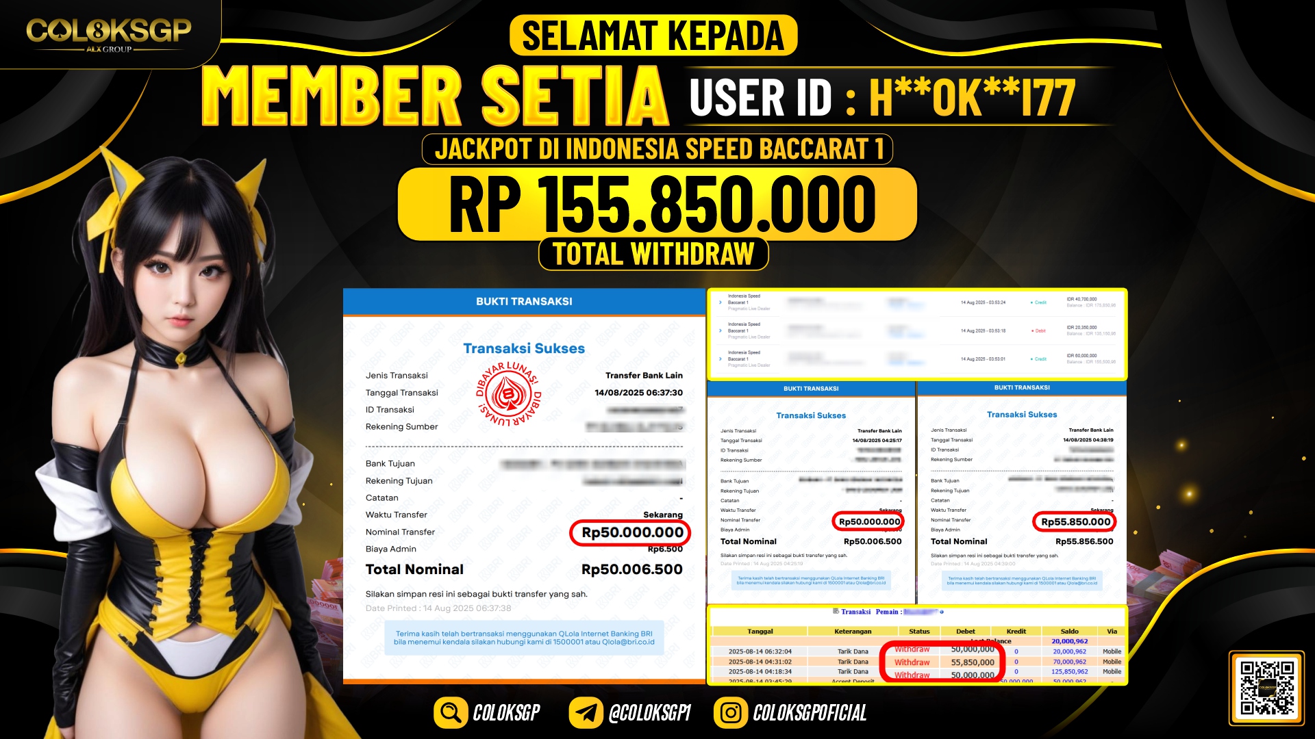 COLOKSGP JACKPOT INDONESIA SPEED BACCARAT 1