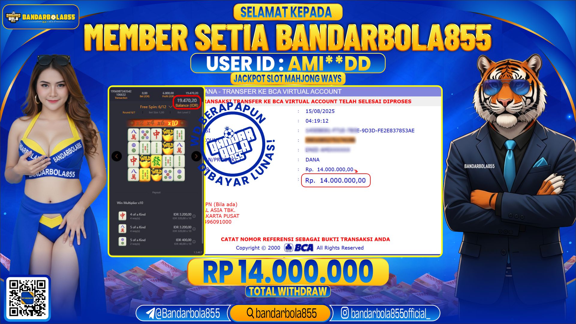 🎖 JACKPOT DI BANDARBOLA855 🎖