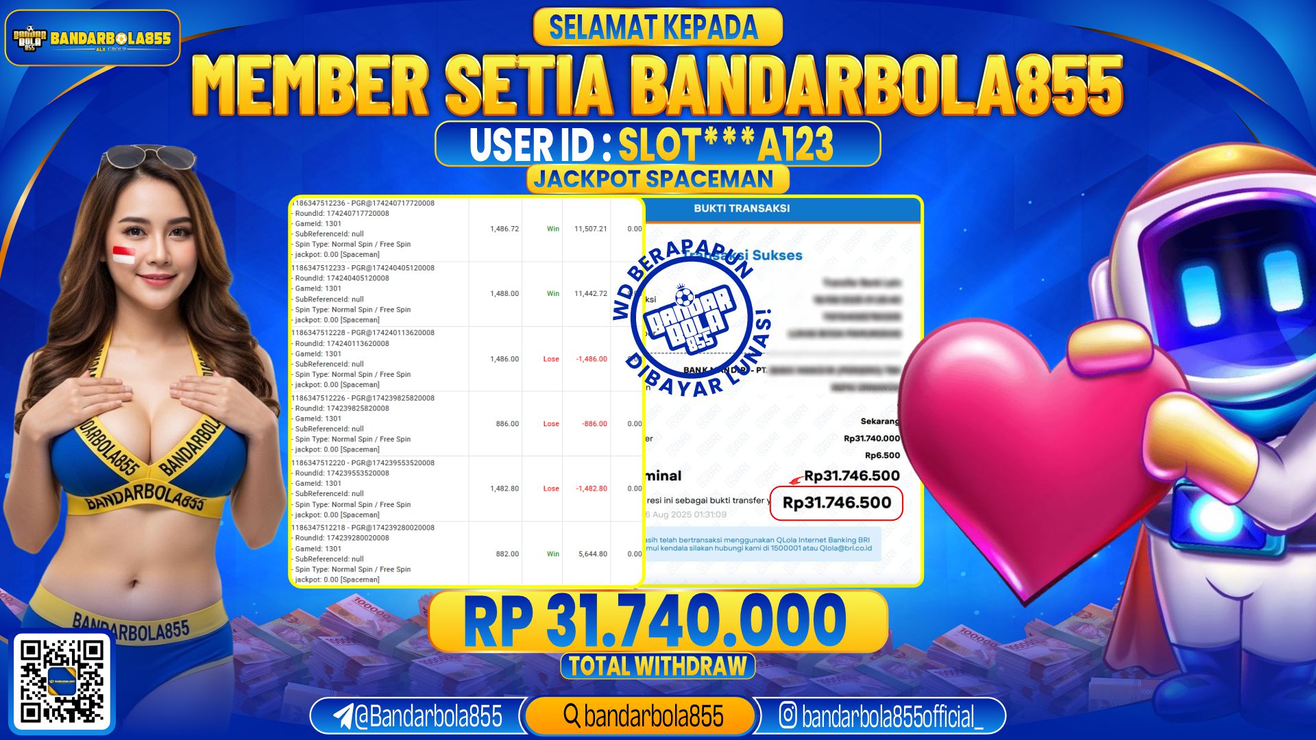 🎖 JACKPOT DI BANDARBOLA855 🎖