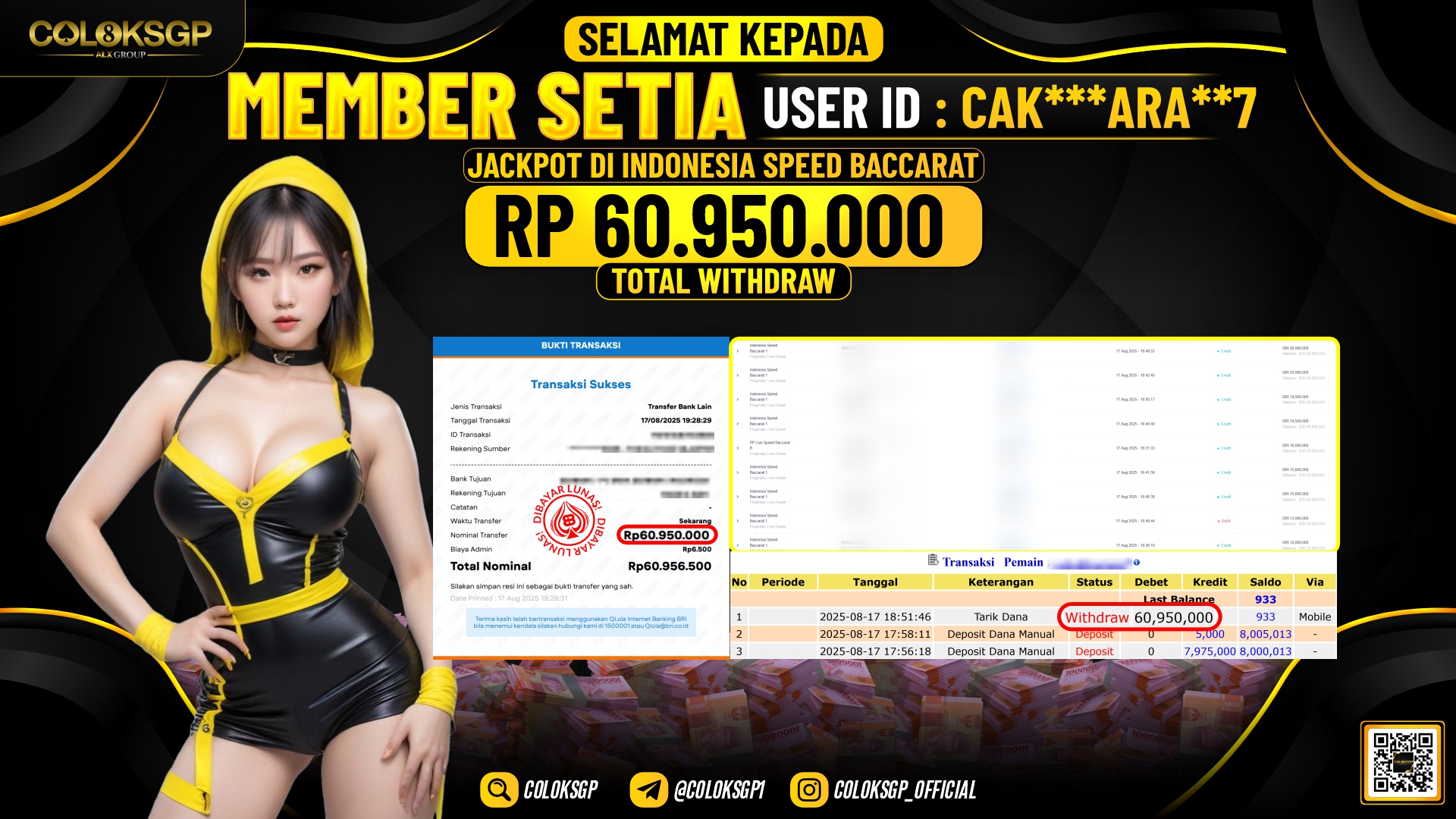 COLOKSGP JACKPOT INDONESIA SPEED BACCARAT 1