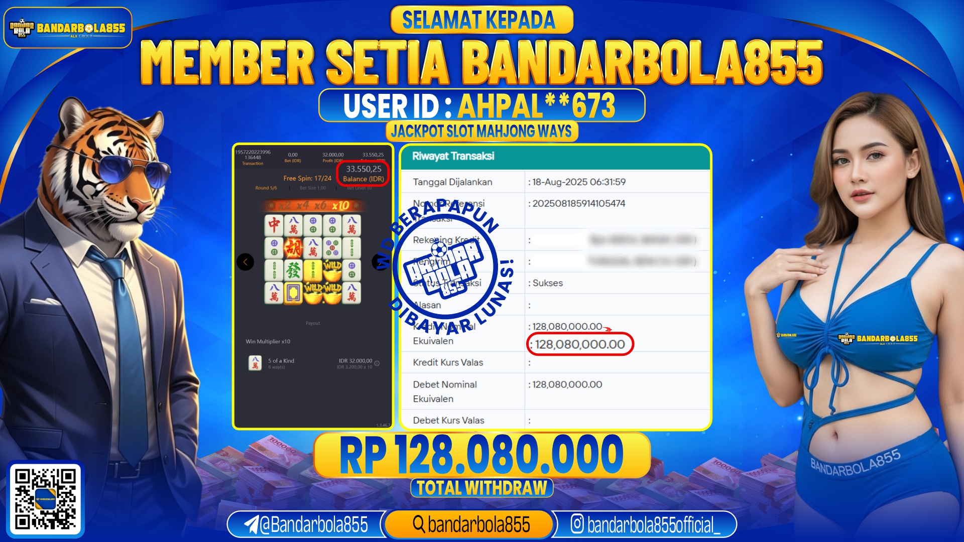 🎖 JACKPOT DI BANDARBOLA855 🎖