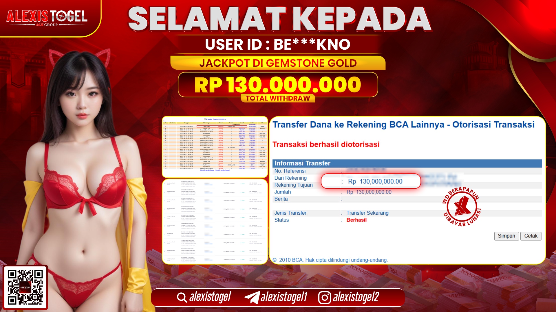 ALEXISTOGEL di SLOT GAMSTONE GOLD RP.130.000.000 LUNAS