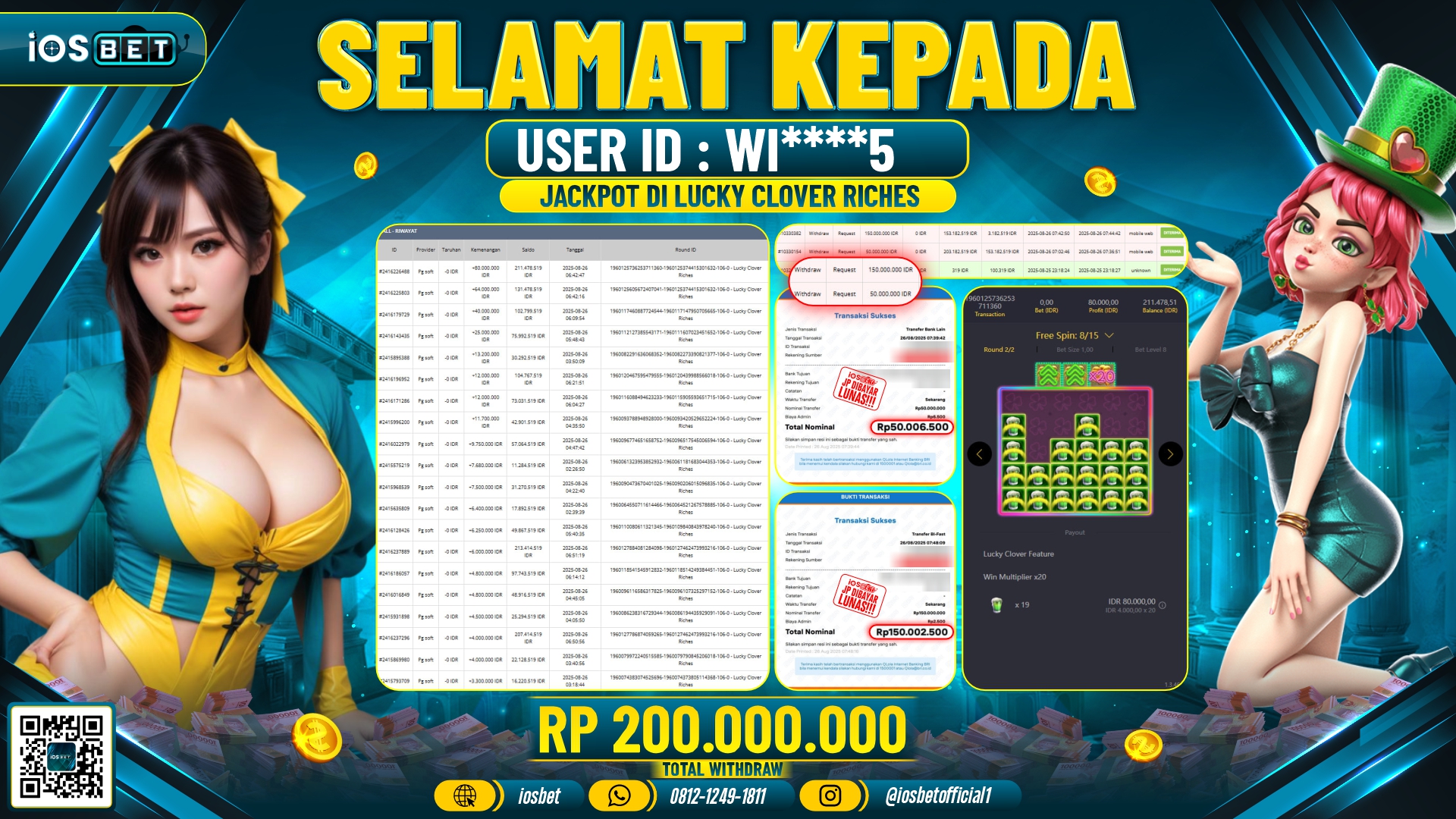 Bukti Pembayaran LUNAS SLOT GAME GACOR  Rp.200.000.000