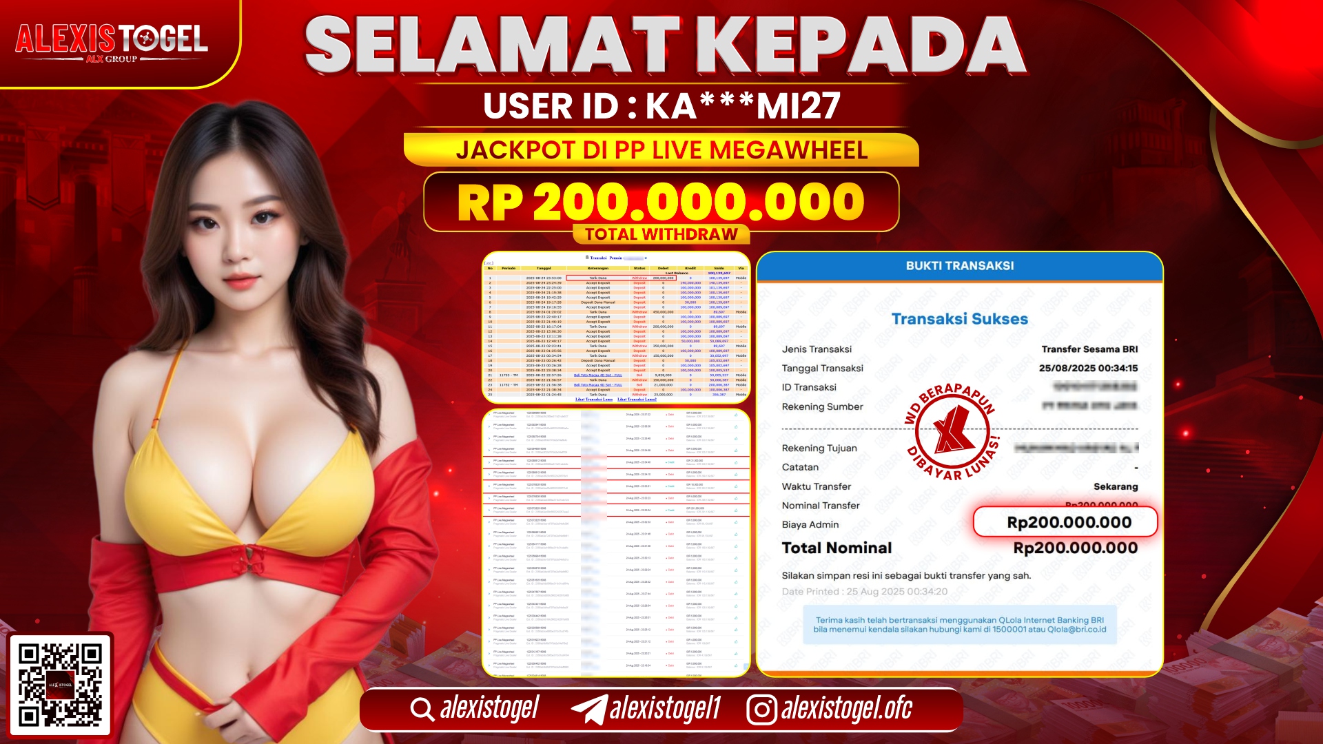 ALEXISTOGEL di PP LIVE MEGAWHEEL RP.200.000.000 LUNAS