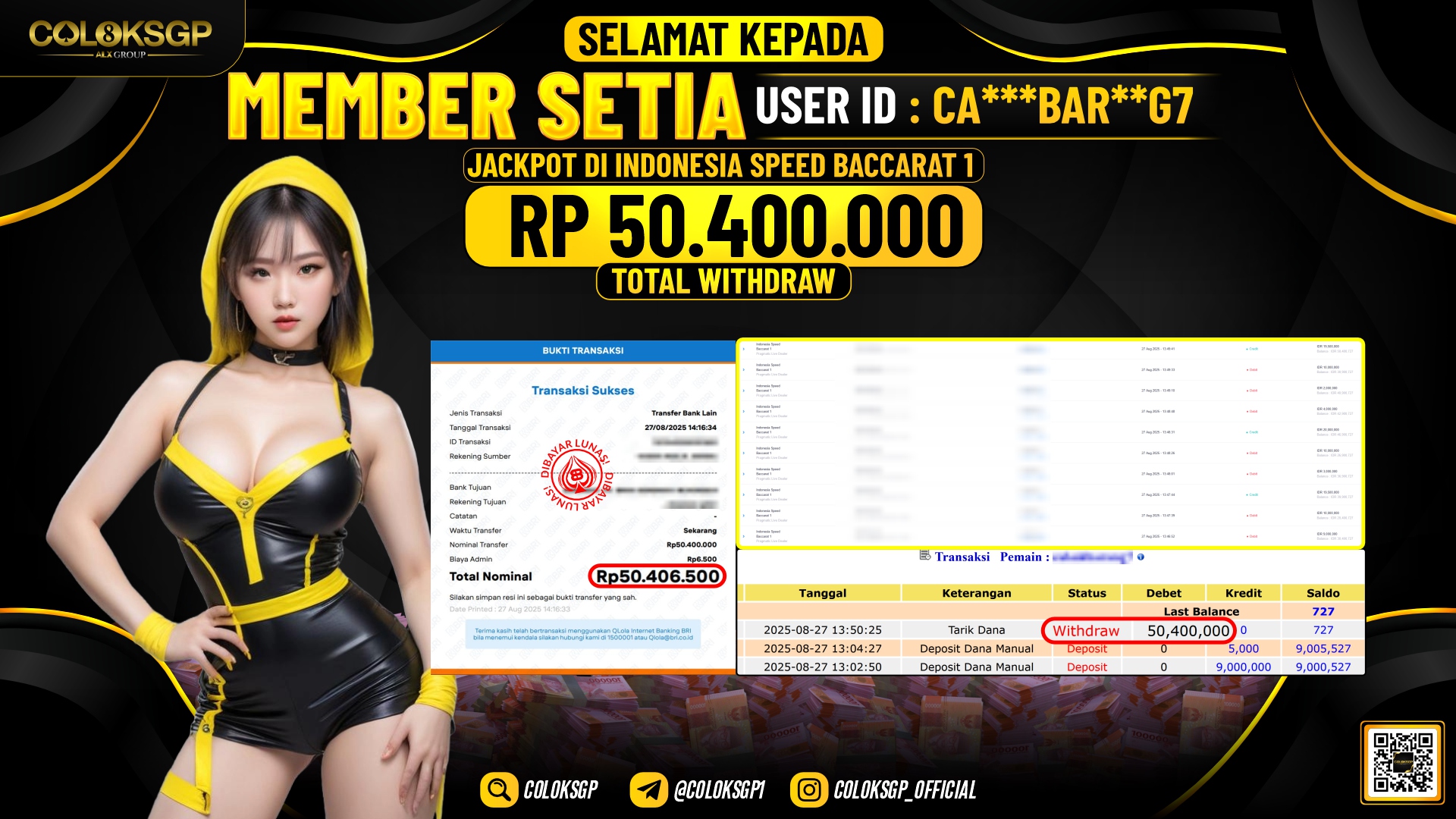 COLOKSGP JACKPOT INDONESIA SPEED BACCARAT 1