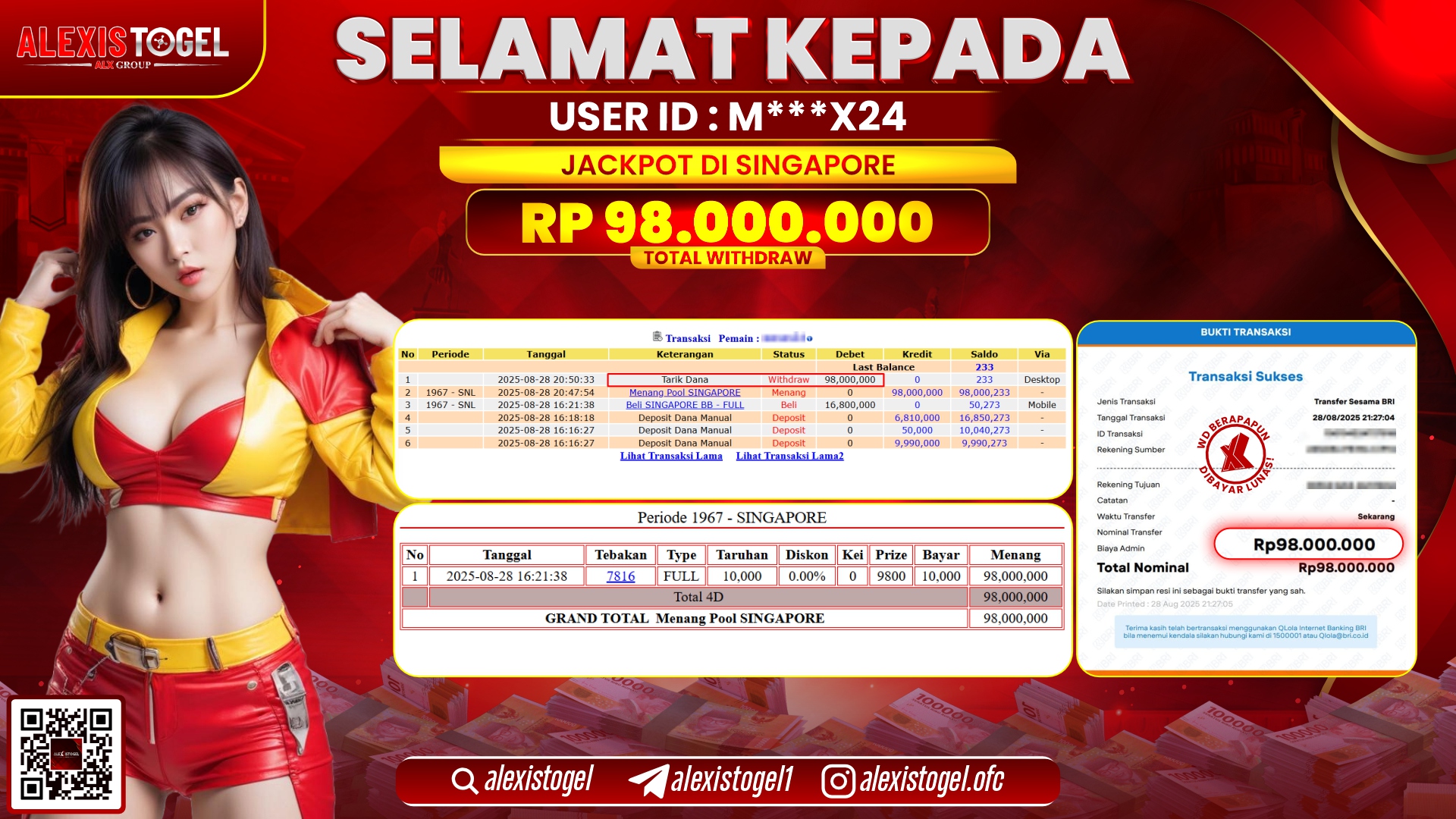 ALEXISTOGEL di TOGEL SINGAPORE RP.98.000.000 LUNAS
