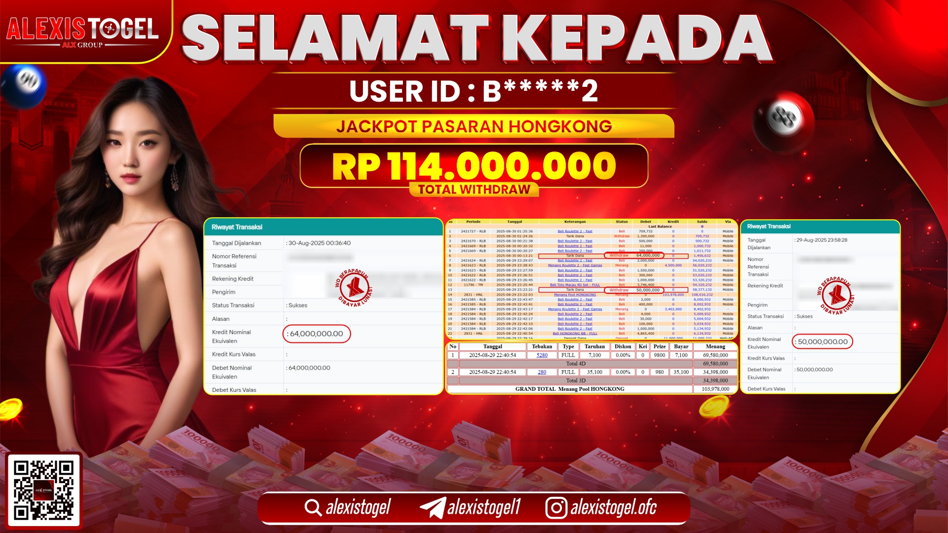 ALEXISTOGEL di TOGEL PASARAN HONGKONG RP.114.000.000 LUNAS