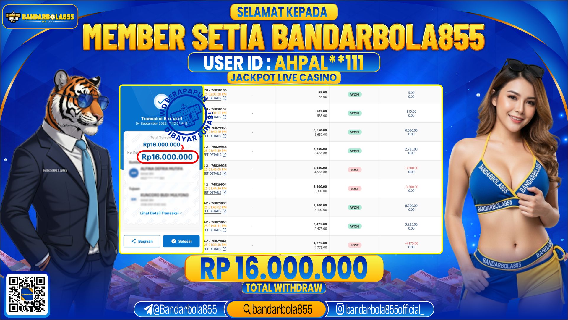 🎖 JACKPOT DI BANDARBOLA855 🎖