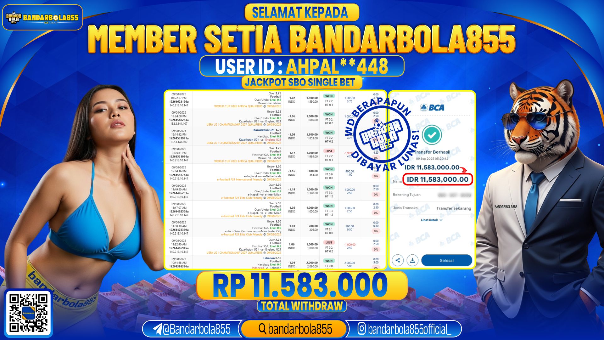 🎖 JACKPOT DI BANDARBOLA855 🎖