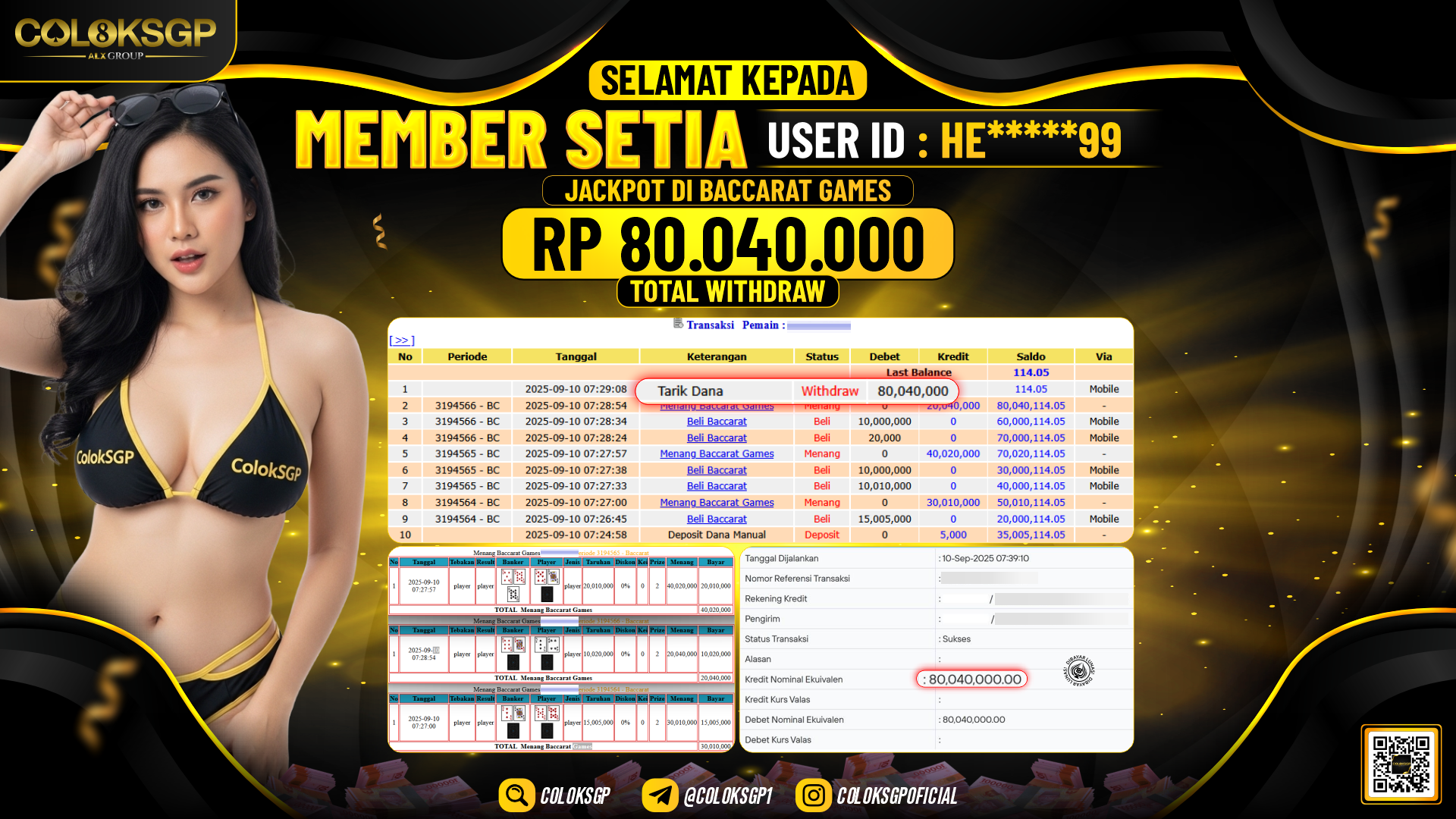 COLOKSGP JACKPOT BACCARAT LIVE GAMES