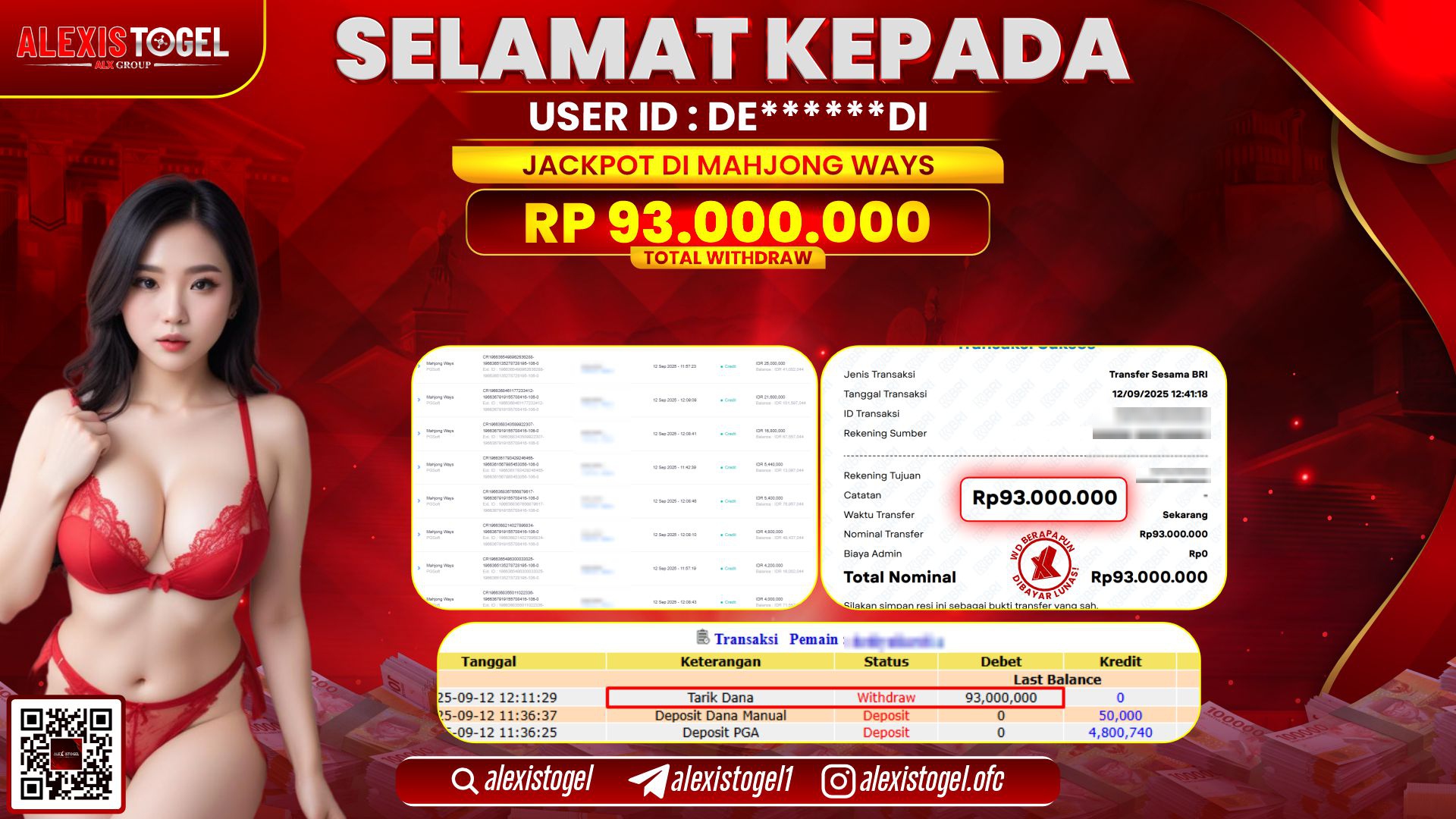 ALEXISTOGEL di SLOT MAHJONG WAYS RP.93.000.000 LUNAS