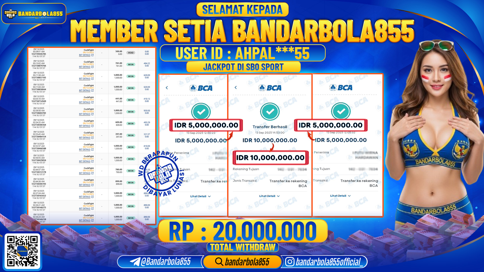 🎖 JACKPOT DI BANDARBOLA855 🎖