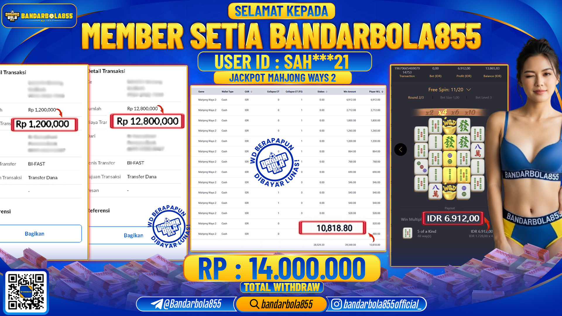 🎖 JACKPOT DI BANDARBOLA855 🎖