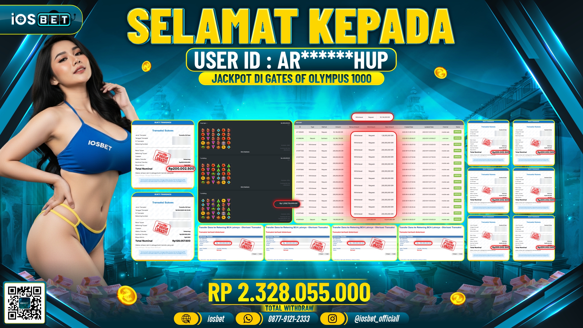 Bukti Pembayaran LUNAS SLOT GAME GACOR Rp.2.328.055.000