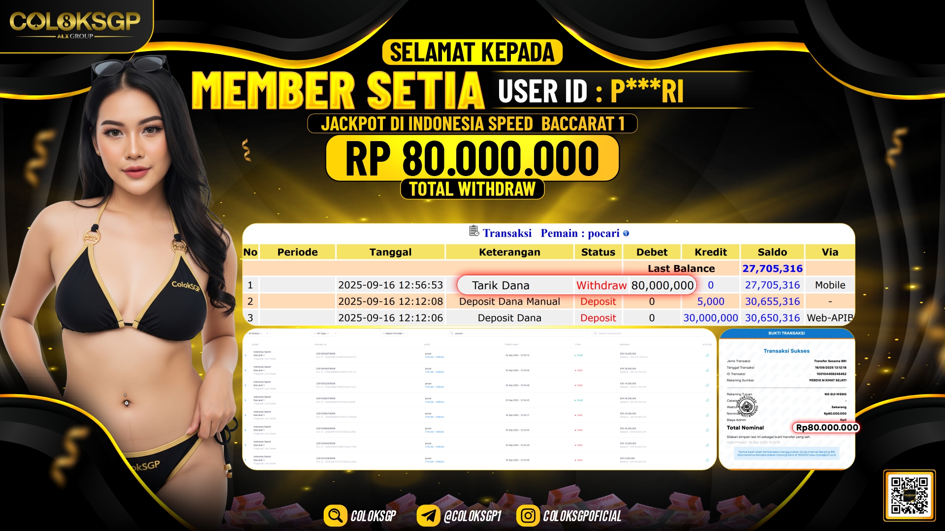 COLOKSGP JACKPOT INDONESIA SPEED BACCARAT 1