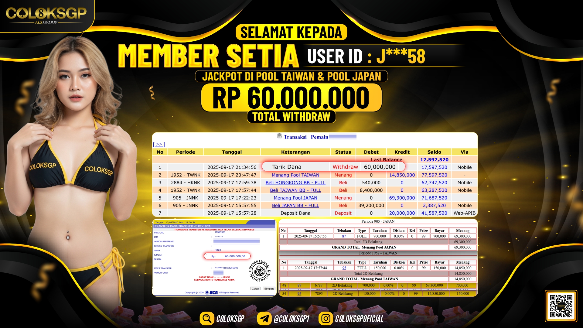 COLOKSGP JACKPOT POOLS TAIWAN & POOL JAPAN