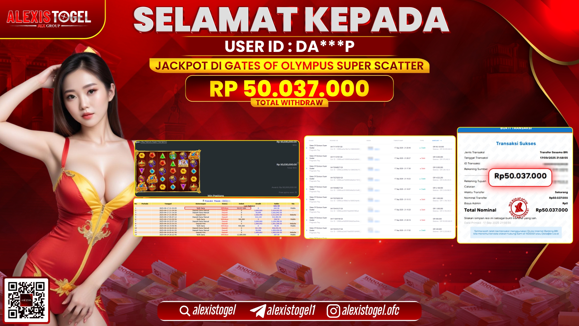 ALEXISTOGEL di SLOT GATES OF OLYMPUS SUPER SCATTER RP.50.037.000, LUNAS