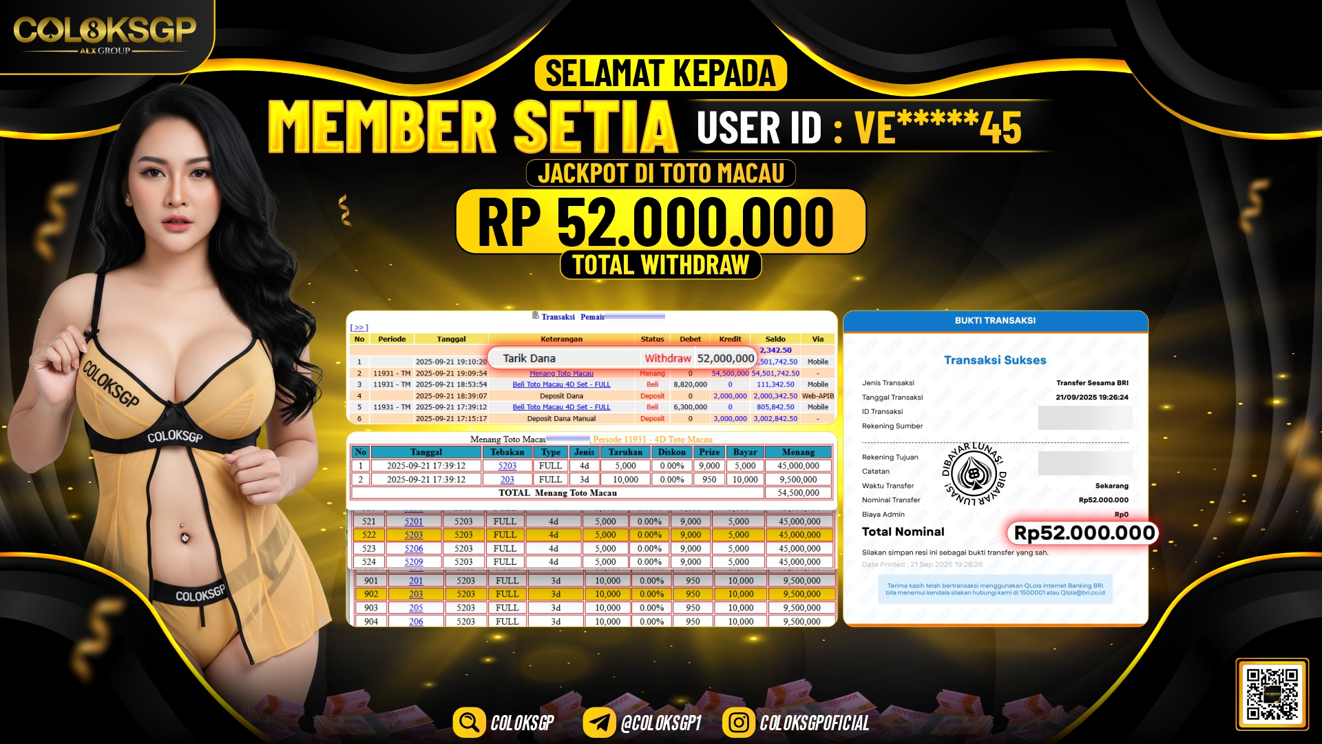 COLOKSGP JACKPOT TOTO MACAU 4D