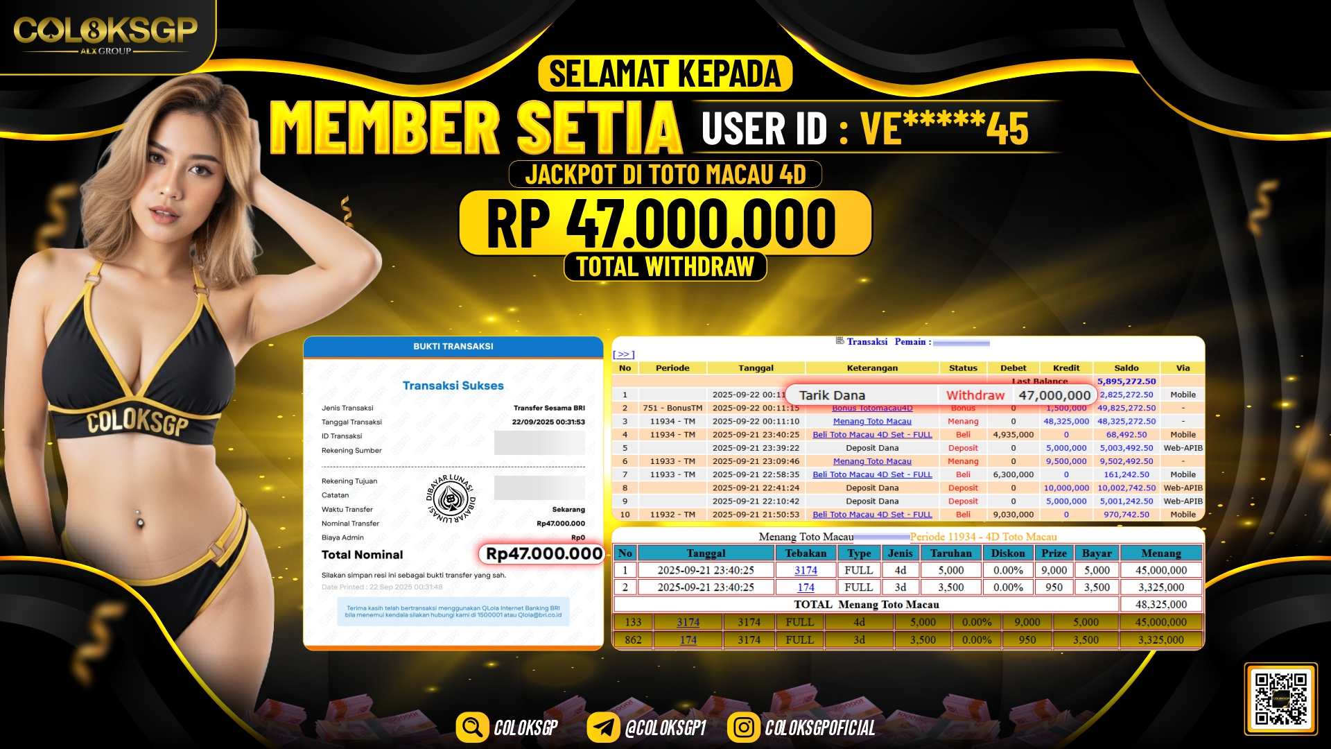 COLOKSGP JACKPOT TOTO MACAU 4D