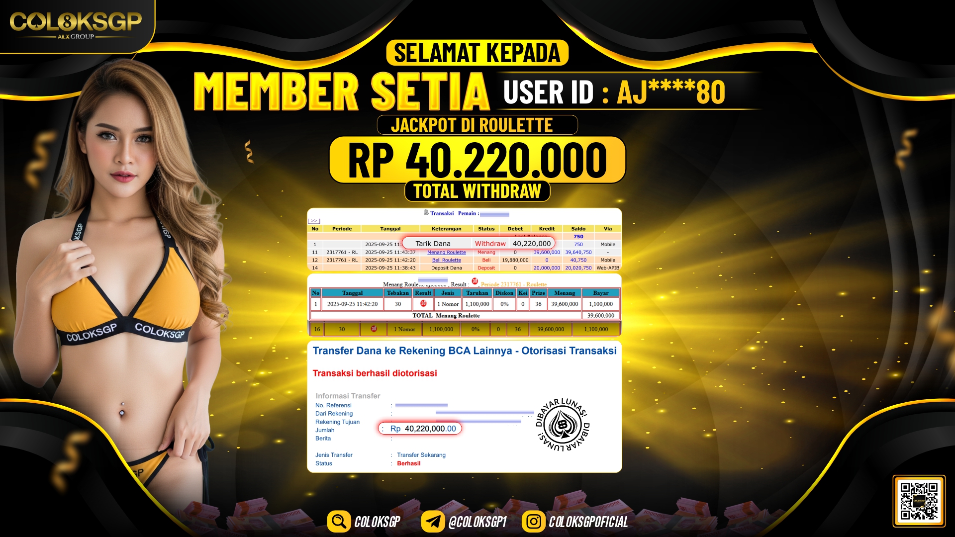 COLOKSGP JACKPOT LIVE GAMES ROULETTE