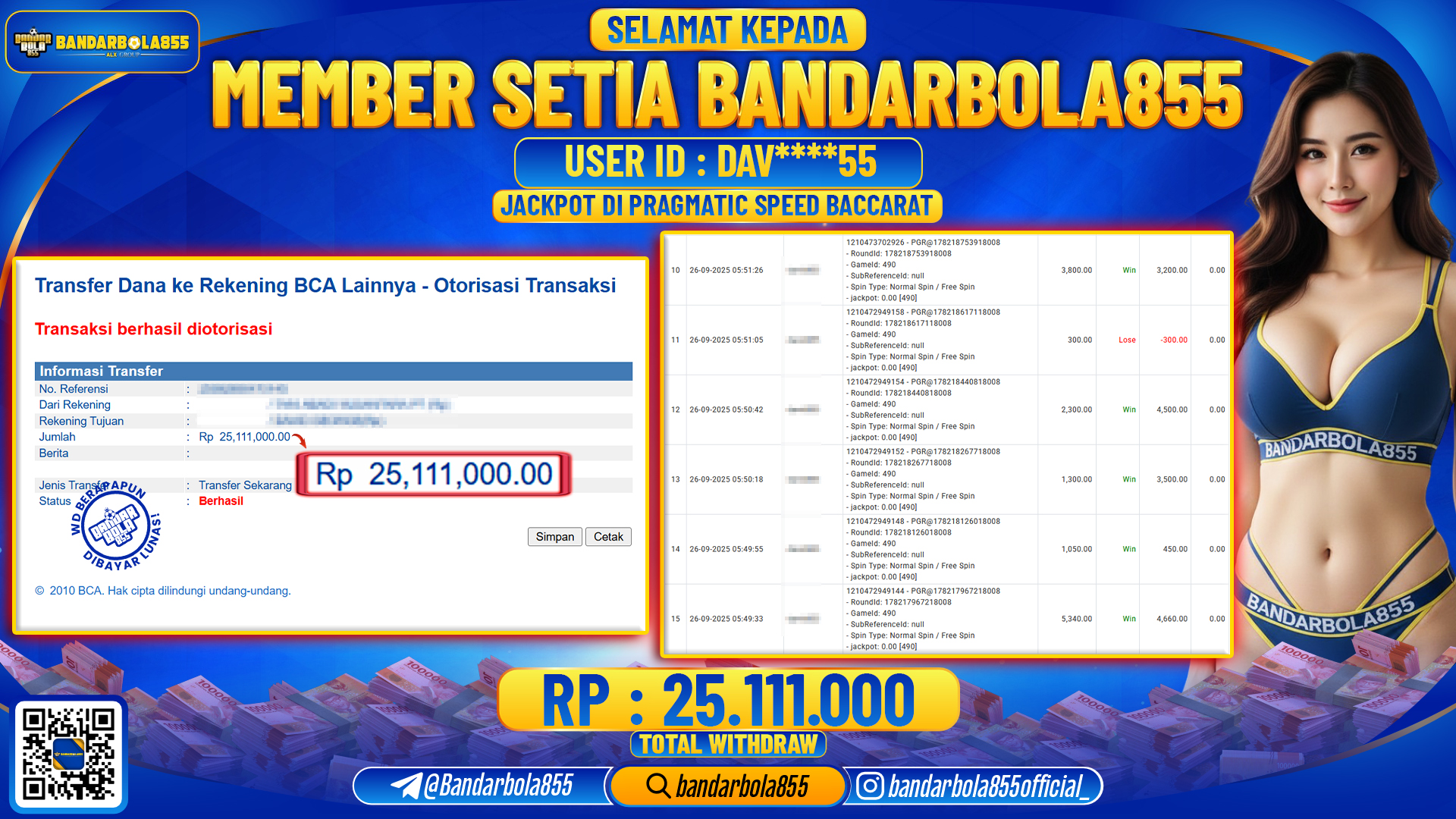 🎖 JACKPOT DI BANDARBOLA855 🎖