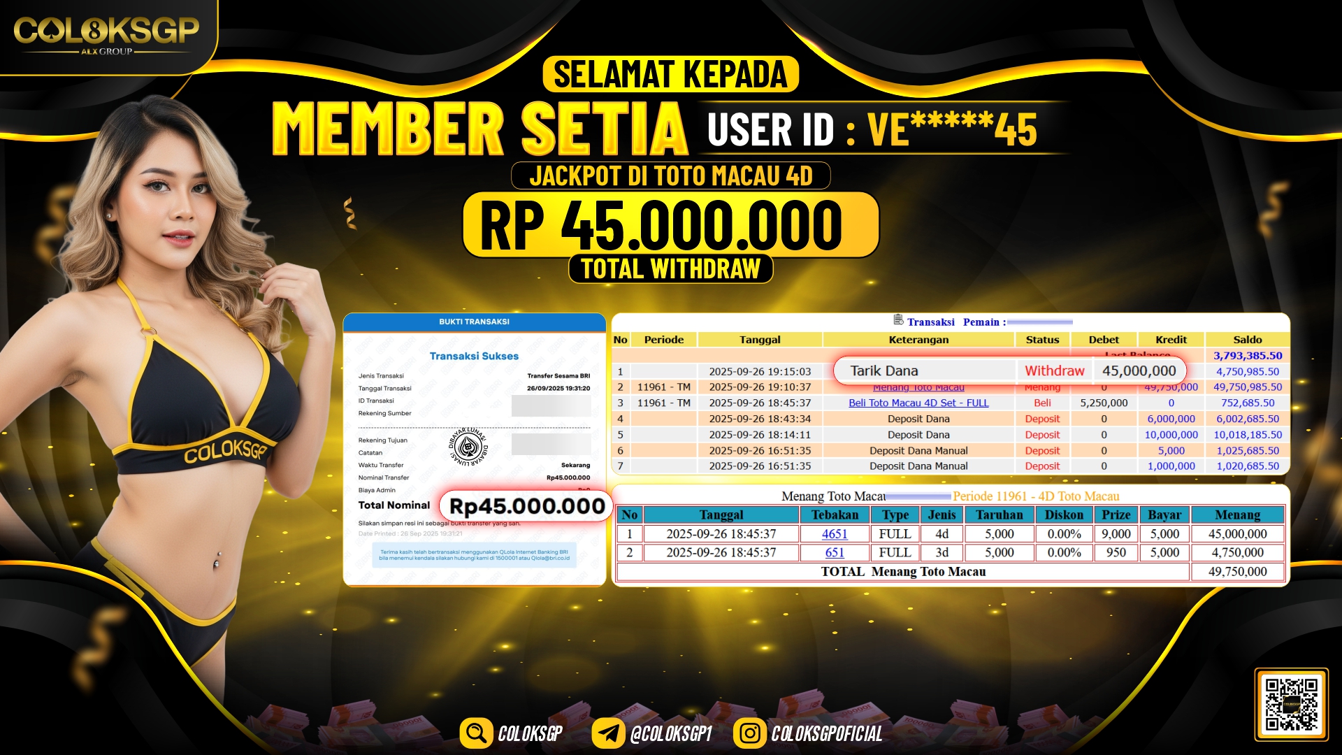COLOKSGP JACKPOT TOTO MACAU 4D