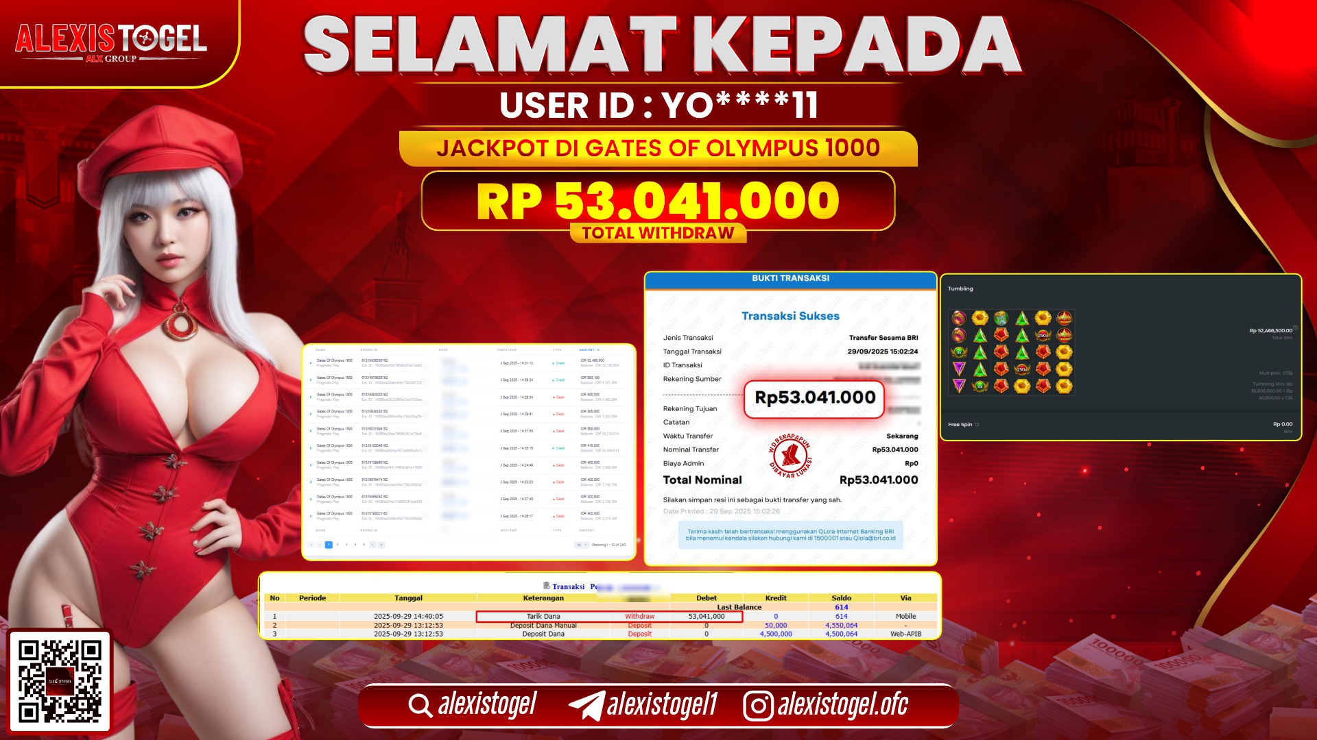 ALEXISTOGEL di SLOT GATES OF OLYMPUS 1000 RP.53.041.000, LUNAS