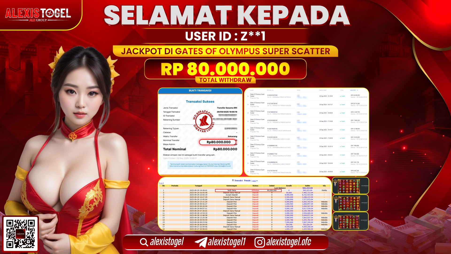 ALEXISTOGEL di SLOT GATES OF OLYMPUS SUPER SCATTER RP.80.000.000, LUNAS