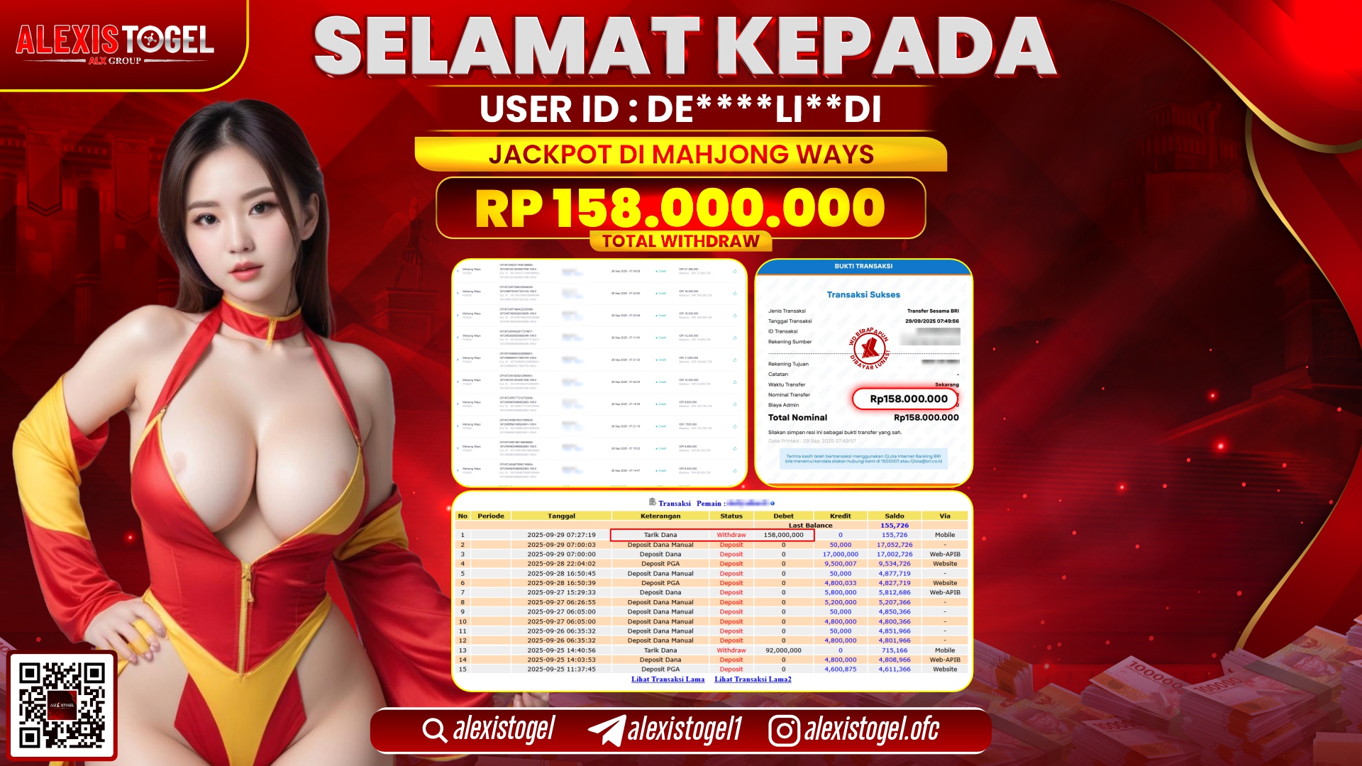 ALEXISTOGEL di SLOT MAHJONG WAYS RP.158.000.000, LUNAS