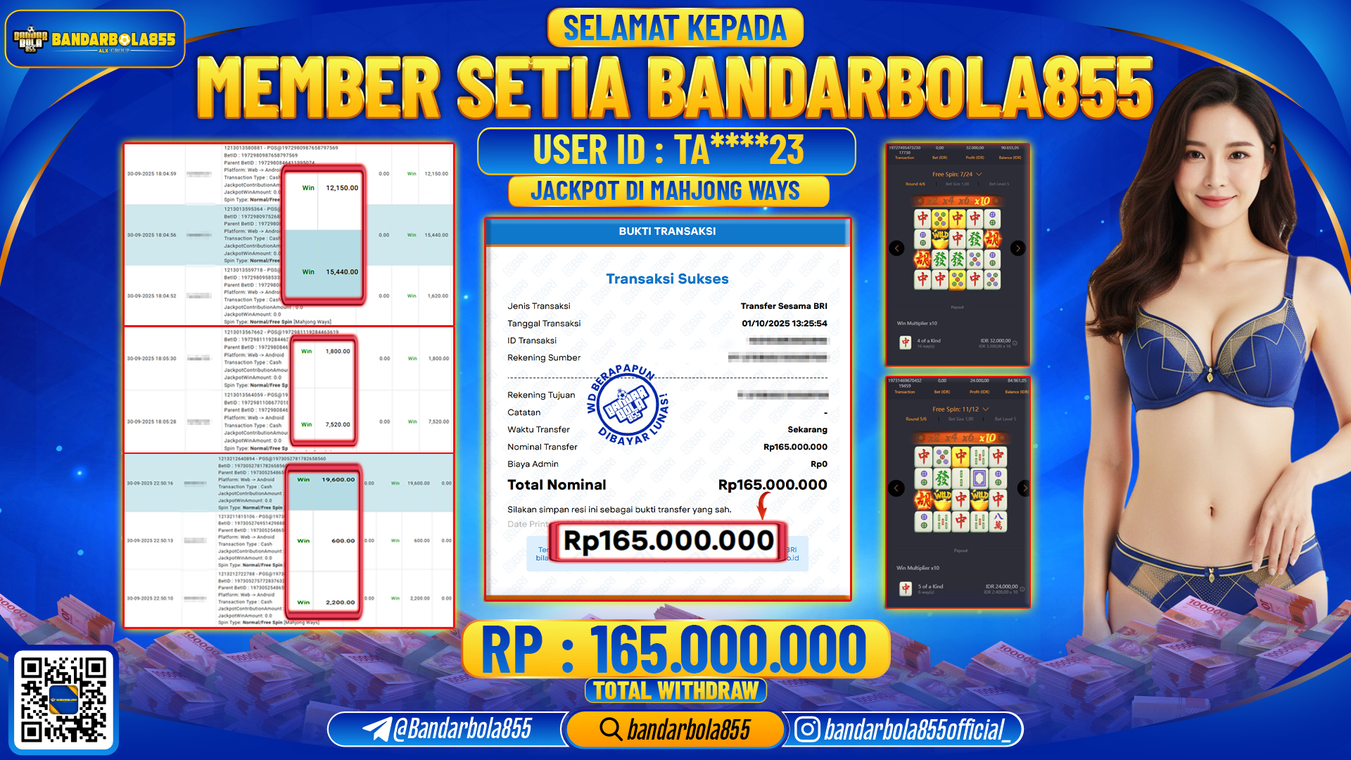 🎖 JACKPOT DI BANDARBOLA855 🎖