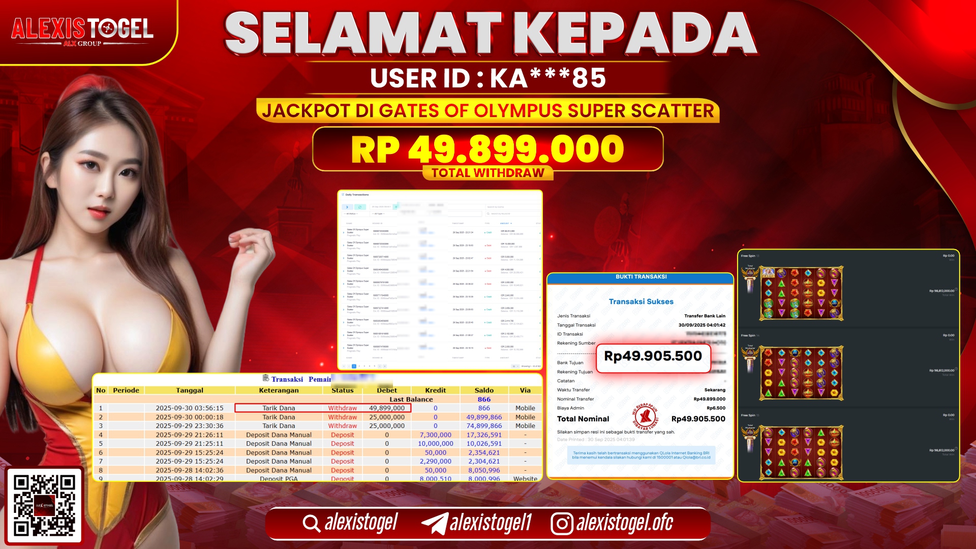 ALEXISTOGEL di SLOT GATES OF OLYMPUS SUPER SCATTER RP.49.899.000, LUNAS