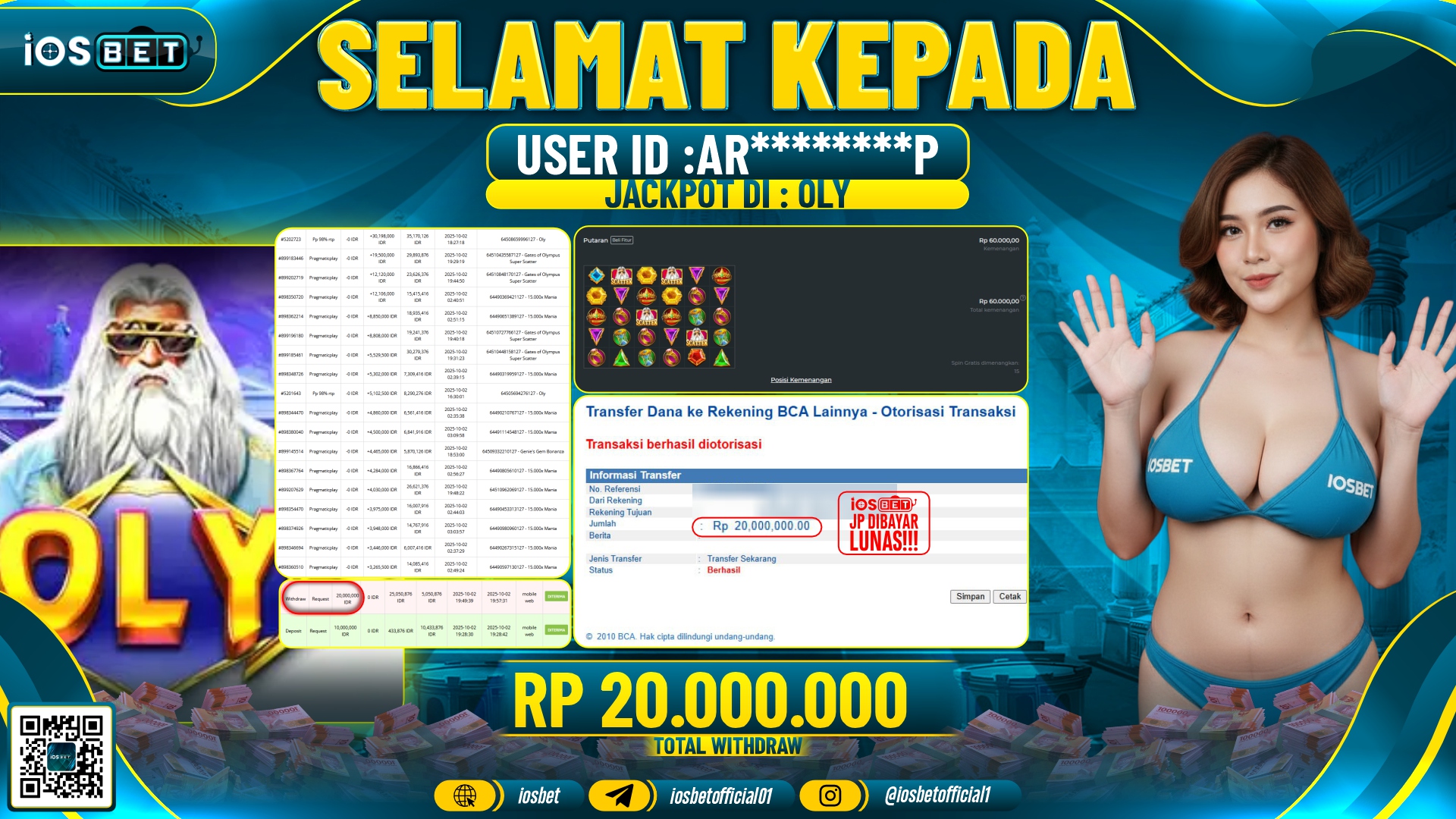 Bukti Pembayaran LUNAS SLOT GAME GACOR Rp.20.000.000